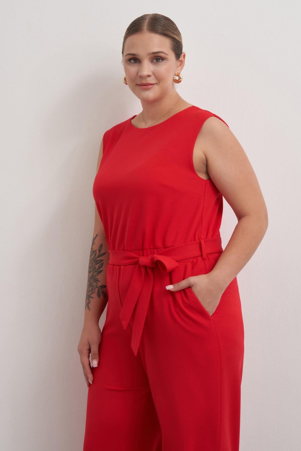 Myline Pencere Detaylı Cepli Örme Tulum görsel 3