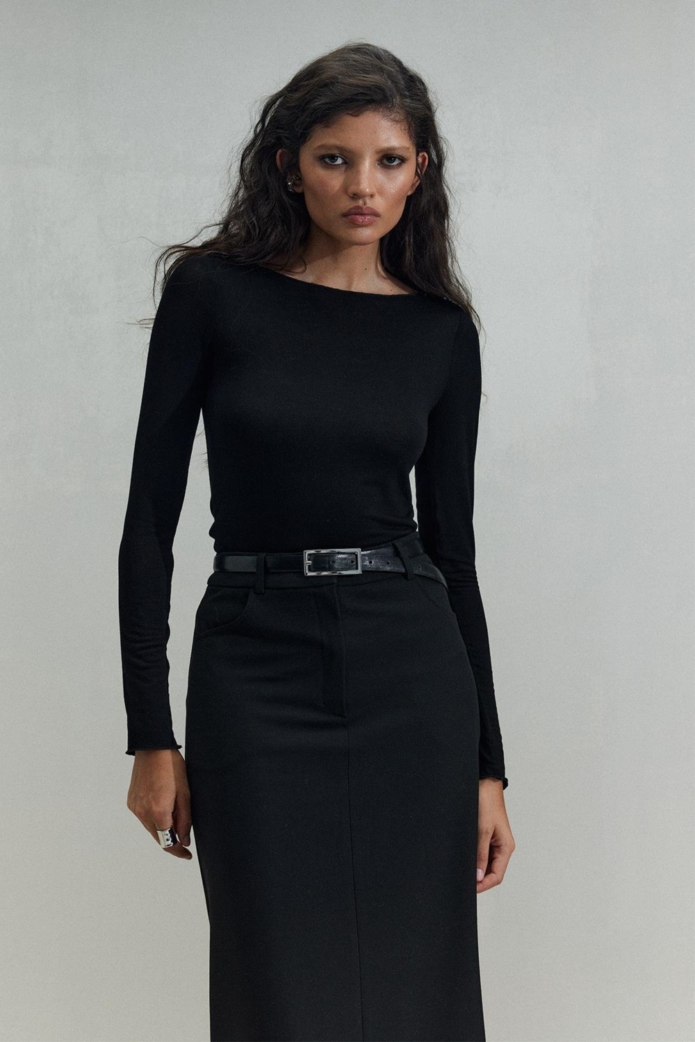 Suud Collection Siyah Lindy Bluz görsel 5