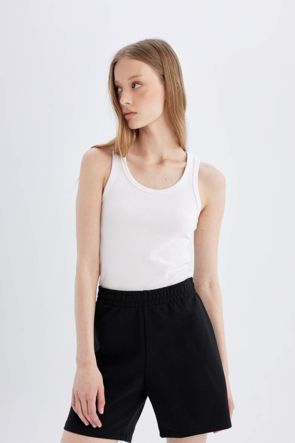 DeFacto Slim Fit U Yaka Ribana Atlet C9826AXNS görsel 3