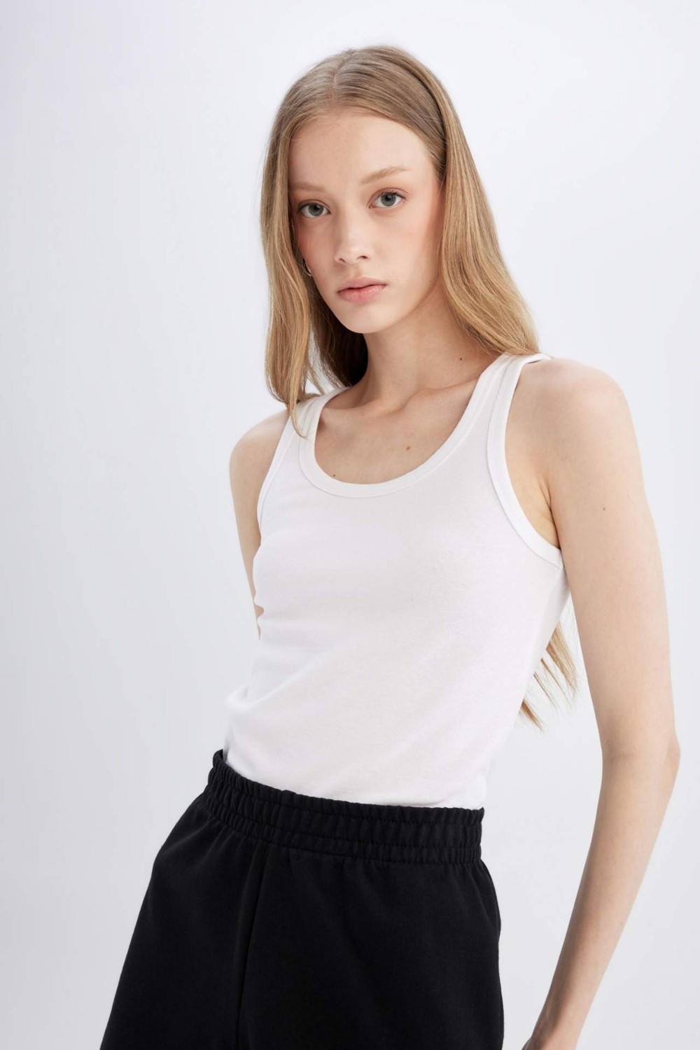 DeFacto Slim Fit U Yaka Ribana Atlet C9826AXNS görsel 4