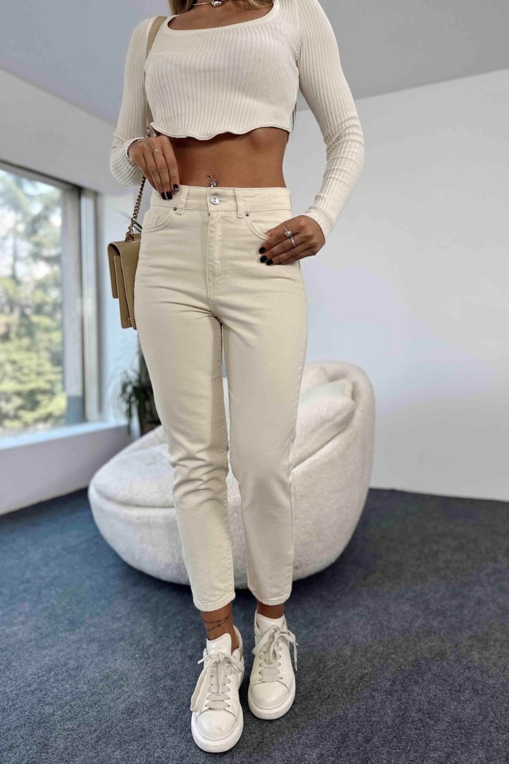ByCukurovaFrango Timeless Mom Fit - Yüksek Belli Rahat Jean