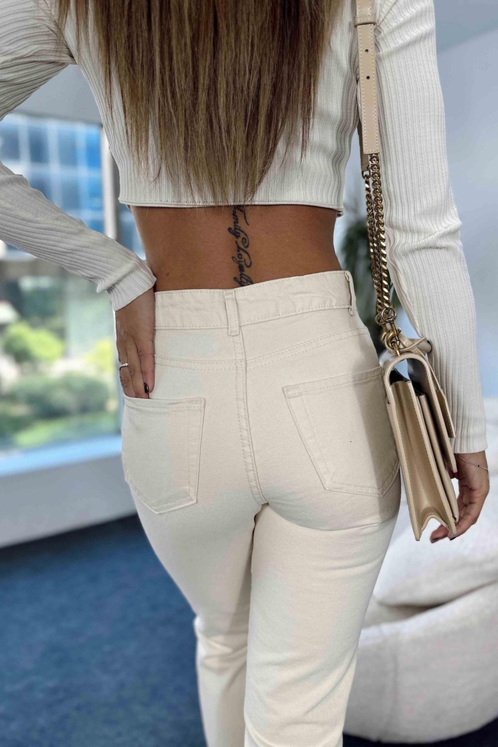 ByCukurovaFrango Timeless Mom Fit - Yüksek Belli Rahat Jean görsel 4