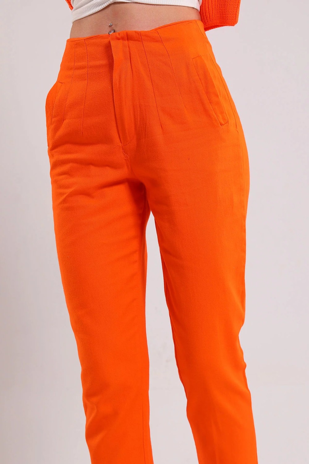 Gülseli Kadın Boru Paça Pantolon P-00001659 görsel 4