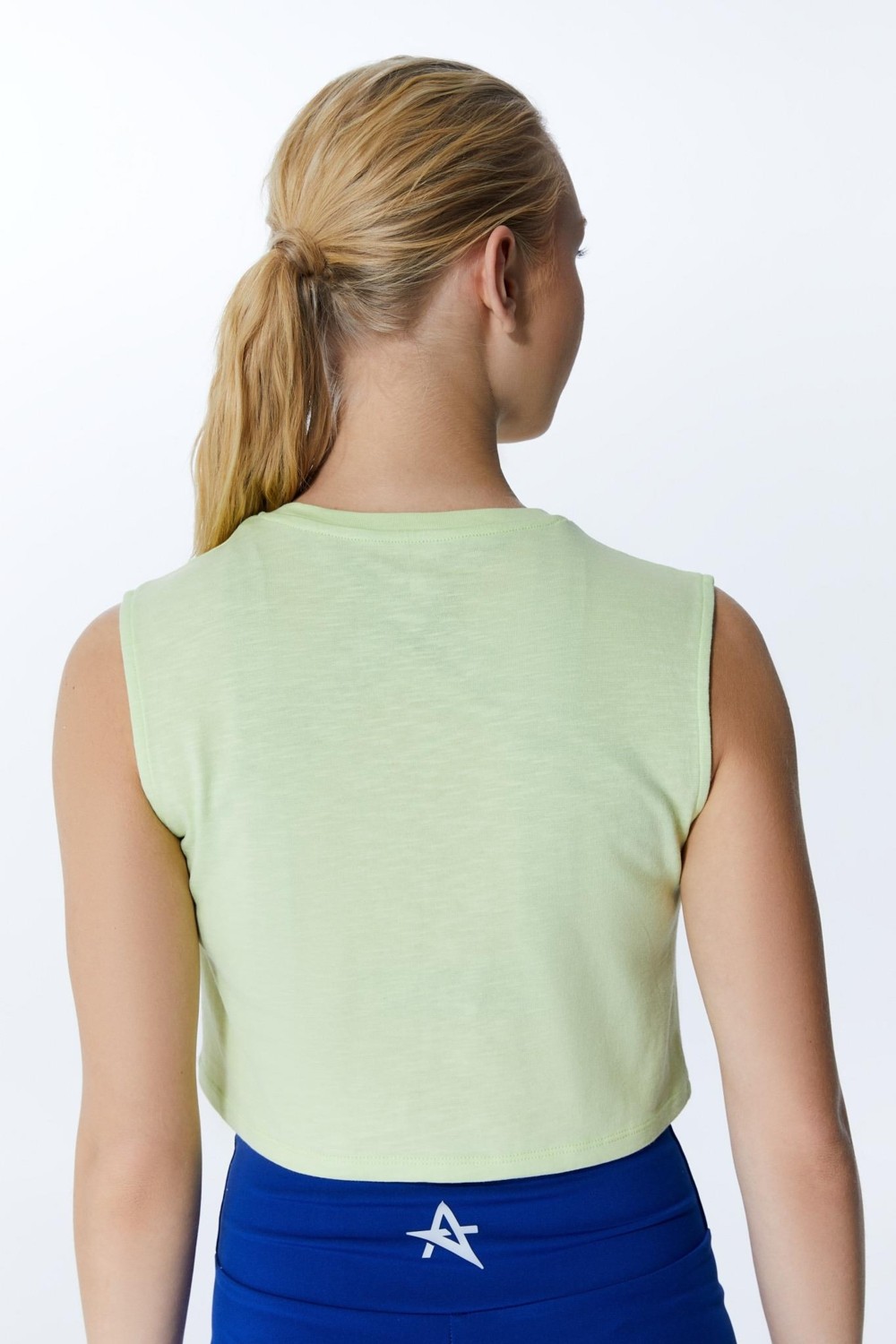 IXAURA Ed 2311-01 Bella Crop Kolsuz Tişört Lime görsel 4