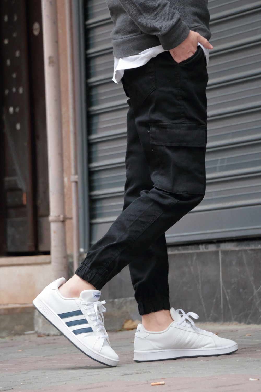 Osyday Erkek Jogger Kargo Cepli Kot Pantolon - Lastikli Bel ve Paça, Yıkamalı Denim
