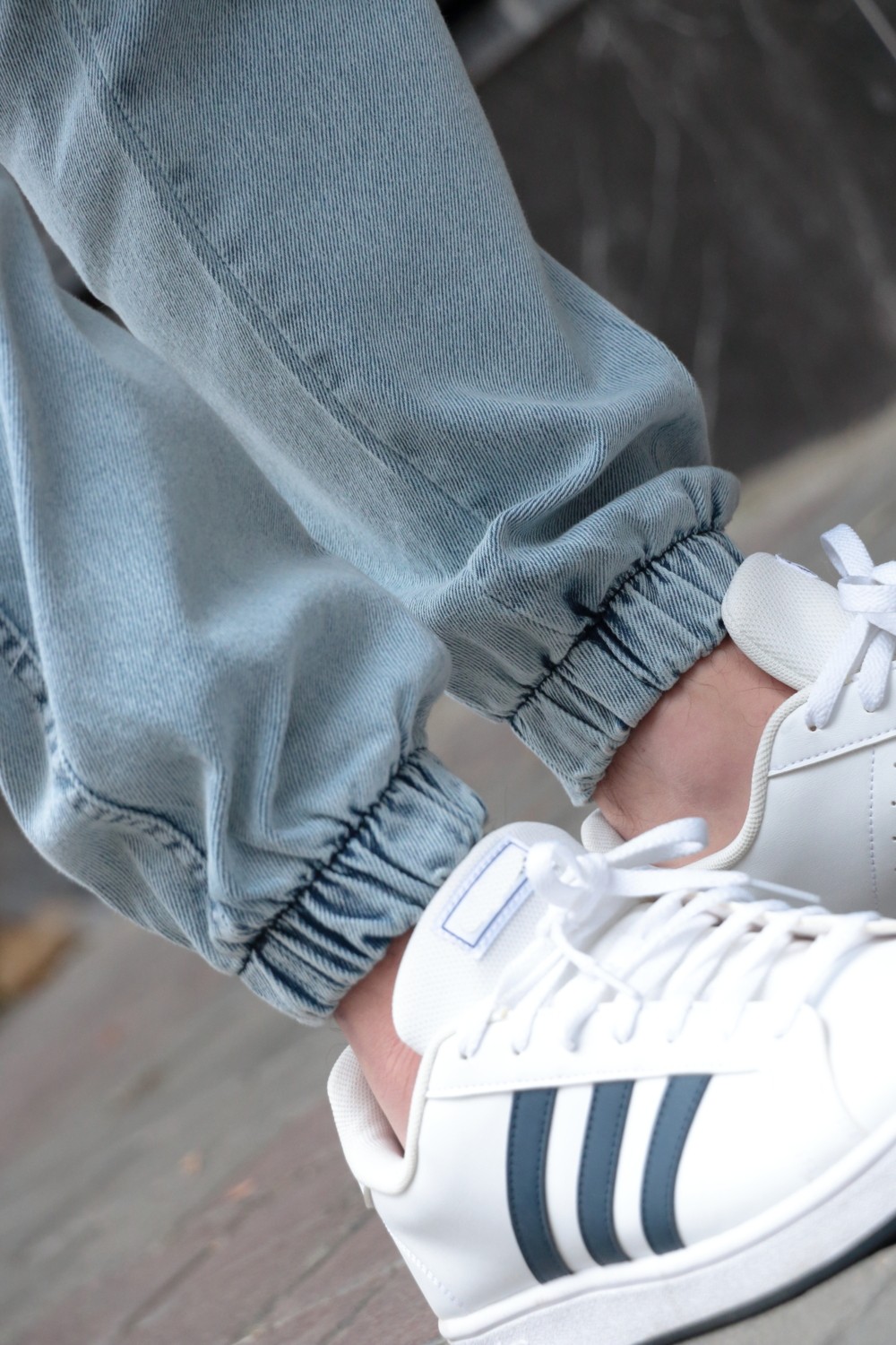 Osyday Erkek Jogger Kargo Cepli Kot Pantolon - Lastikli Bel ve Paça, Yıkamalı Denim görsel 4