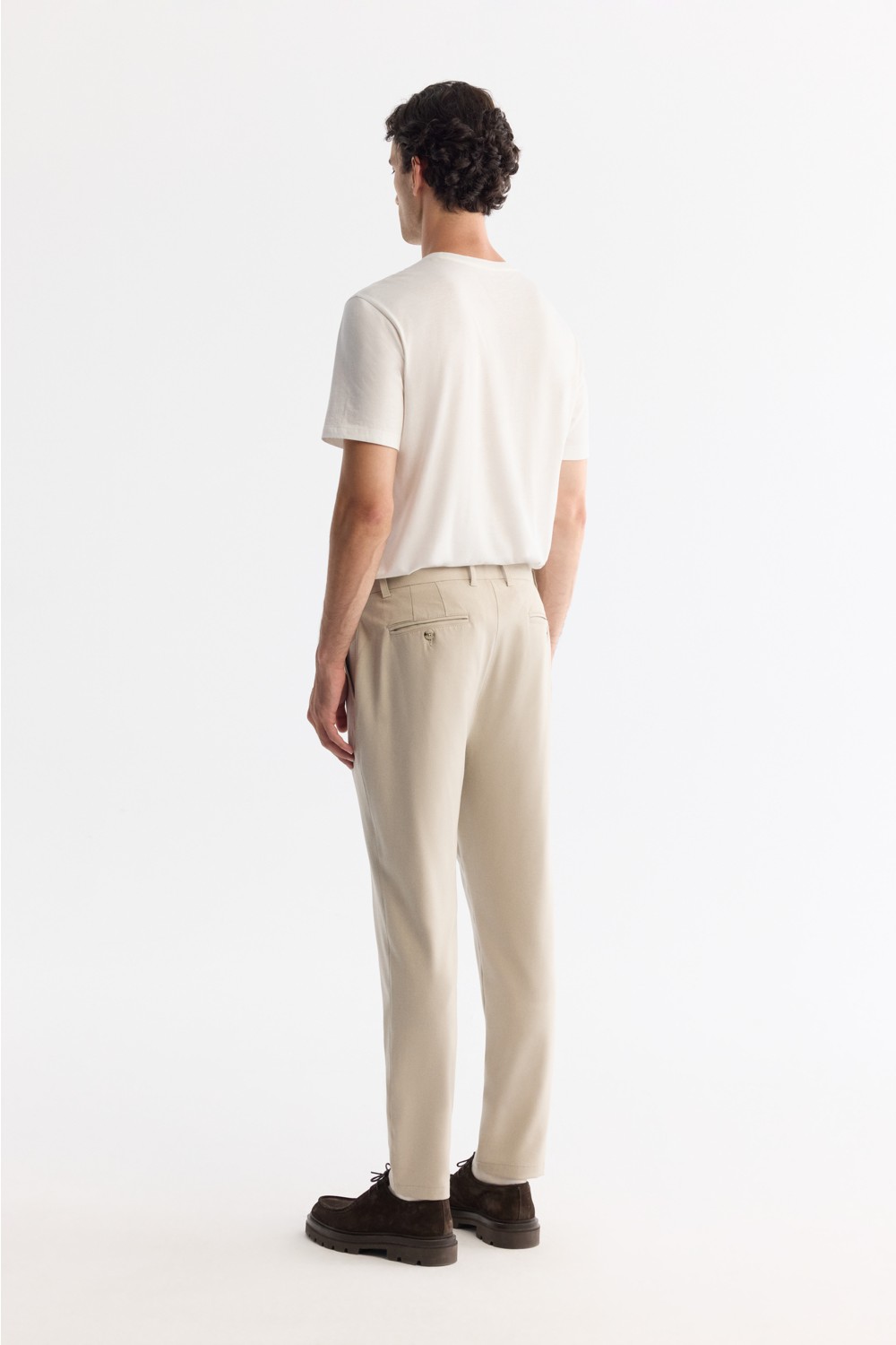 AVVA Erkek Siyah Klasik Bel Kolay Ütülenen Chino Slim Fit Pantolon B003035 görsel 3