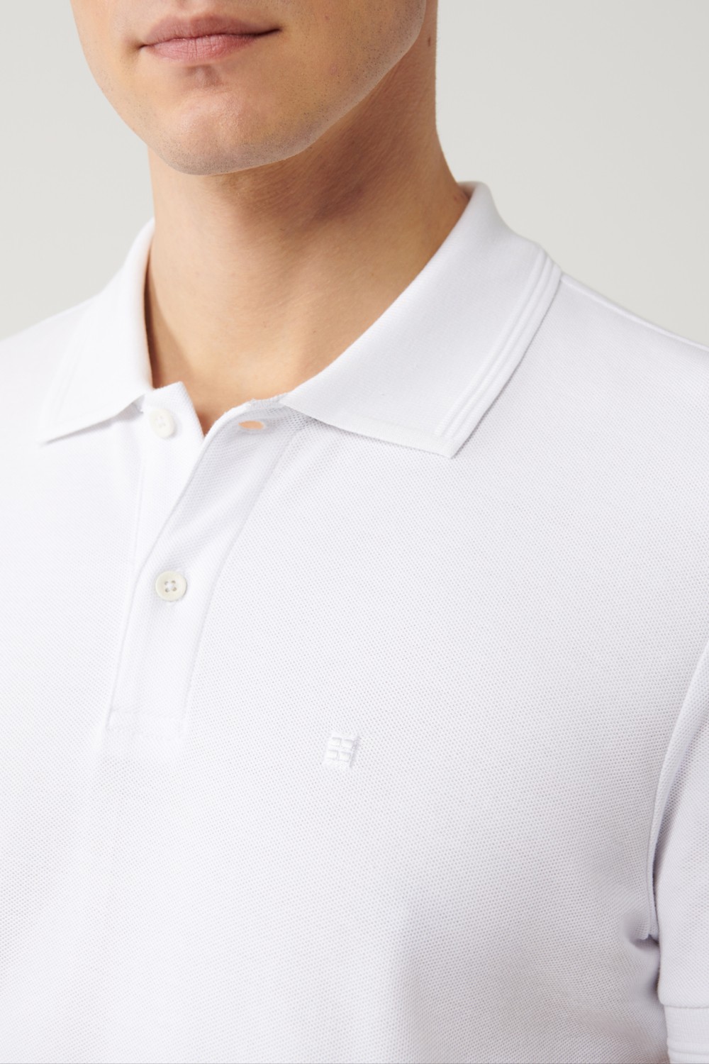 AVVA Erkek Antrasit Kıvrılmaz Polo Yaka %100 Pamuk Basic Regular Fit T-Shirt B001032 görsel 2