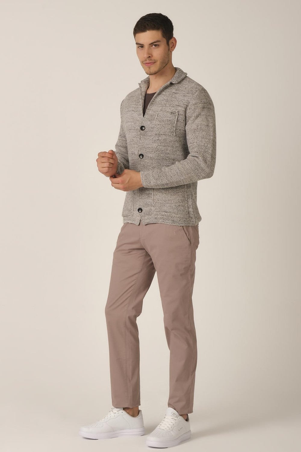 Alexander Gardi Alexandergardı Slim Fit Triko Ceket (E21-21103) görsel 4