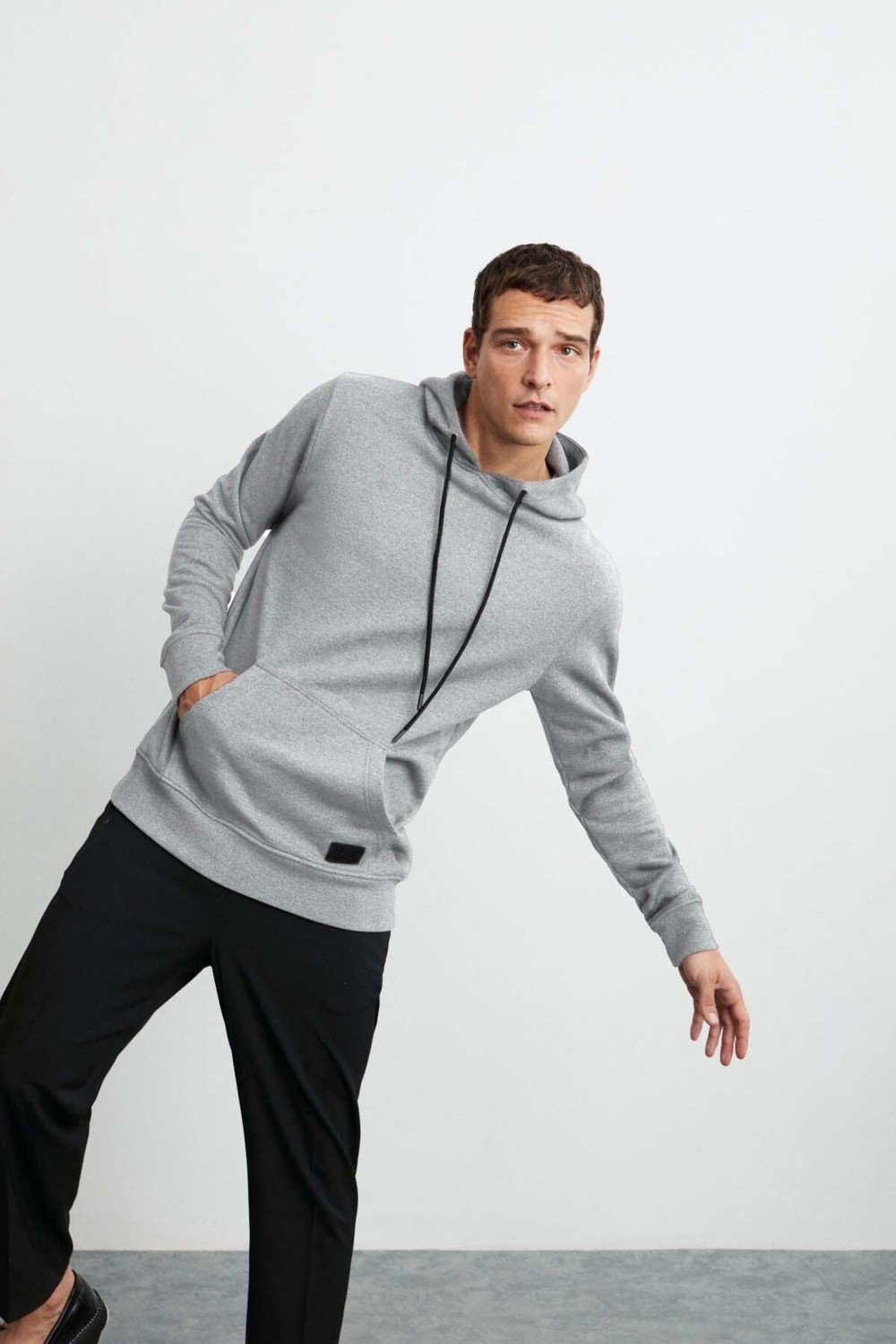 Grimelange Jorge Erkek Yumuşacık Kapüşonlu Organik Pamuk Kanguru Cepli Regular Grimelanj Sweatshirt görsel 8