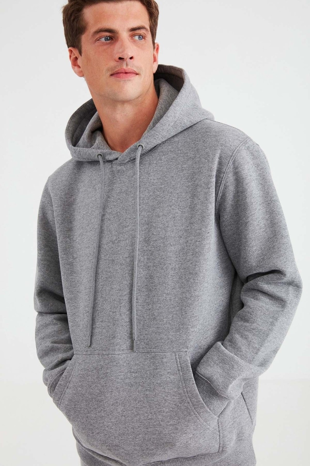 Grimelange Jorge Erkek Yumuşacık Kapüşonlu Organik Pamuk Kanguru Cepli Regular Grimelanj Sweatshirt