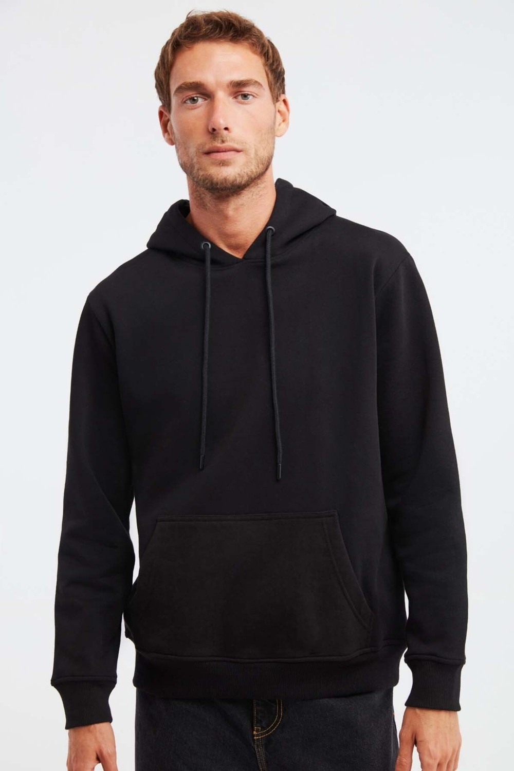 Grimelange Jorge Erkek Yumuşacık Kapüşonlu Organik Pamuk Kanguru Cepli Regular Grimelanj Sweatshirt