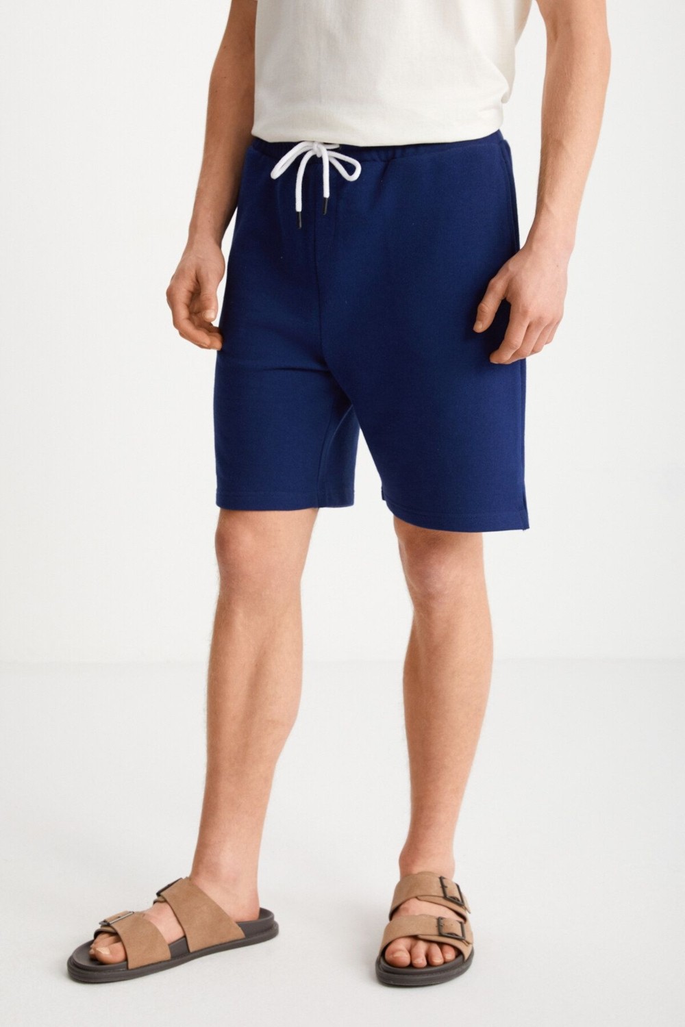 Grimelange Uncertaın Erkek Comfort Fit Beyaz Şort & Bermuda görsel 3