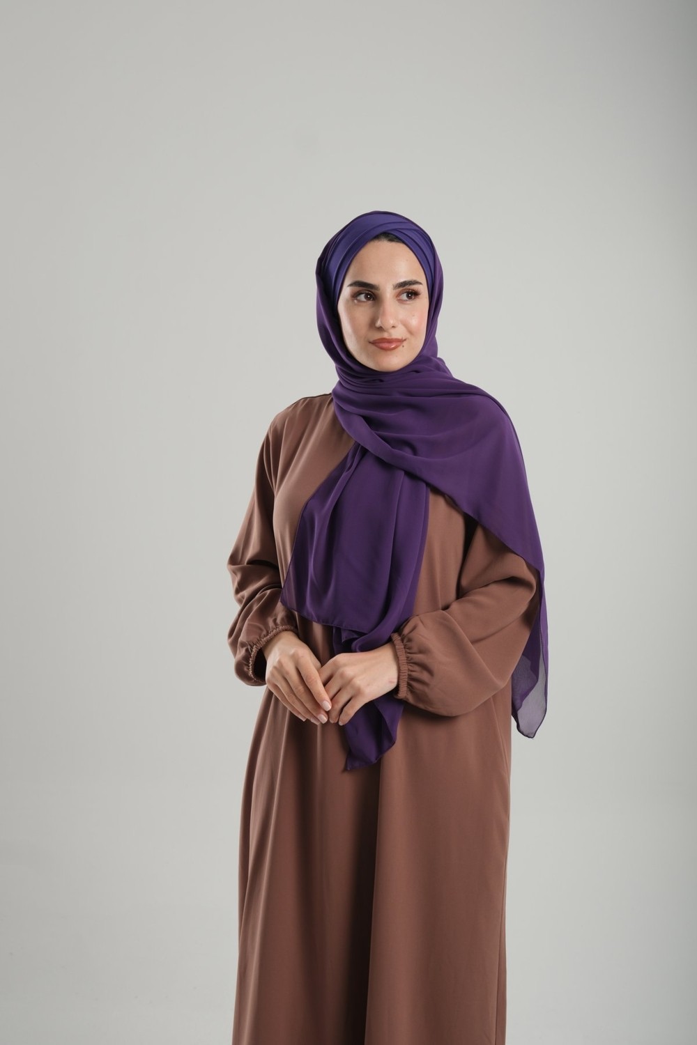 Hürrem Bone Mor Pratik Hazır Geçmeli Bone Şal Şifon Geçmeli Iki Bantlı Çapraz 1460_22