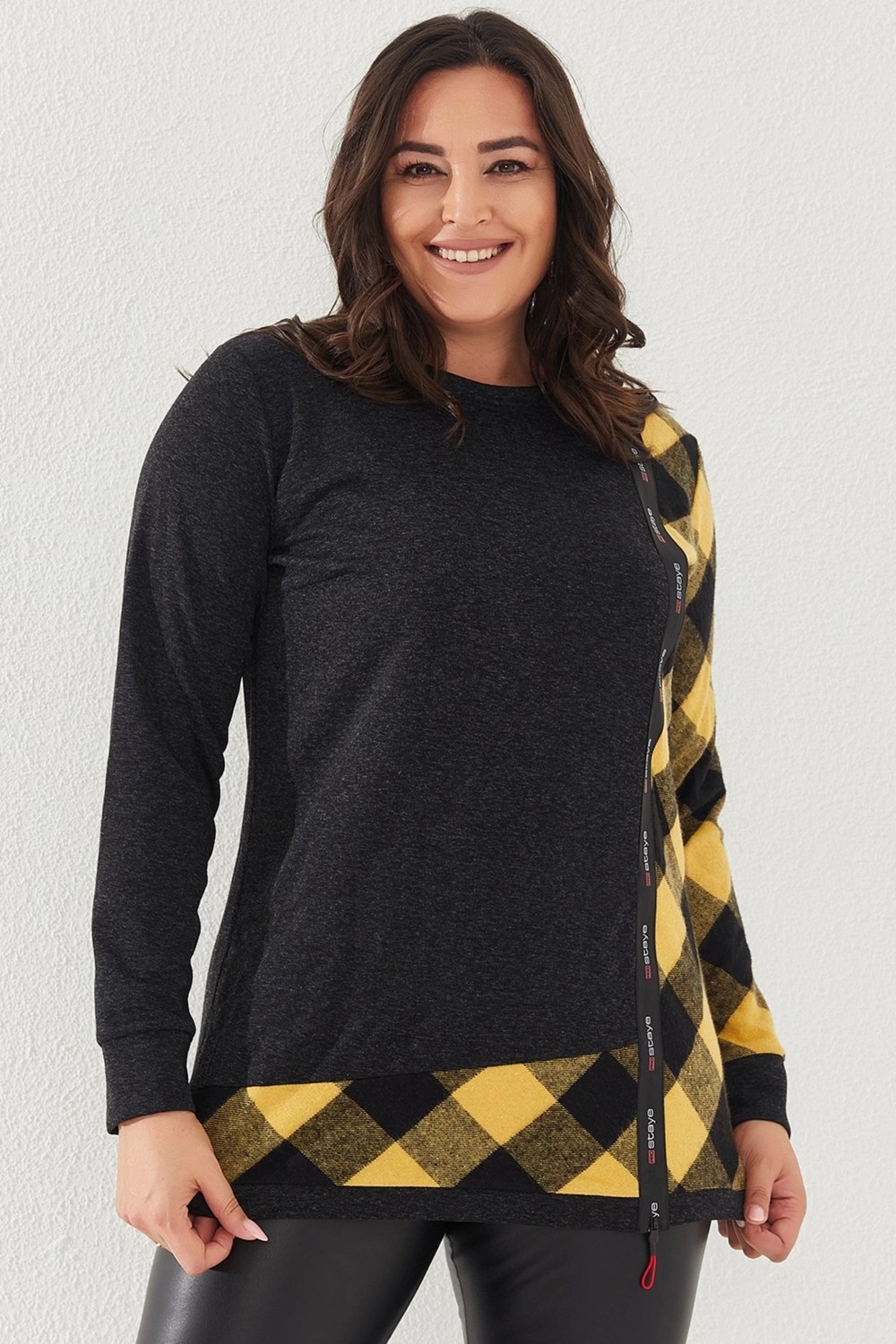 Lady Majestic Kadın Büyük Beden Sweatshirt