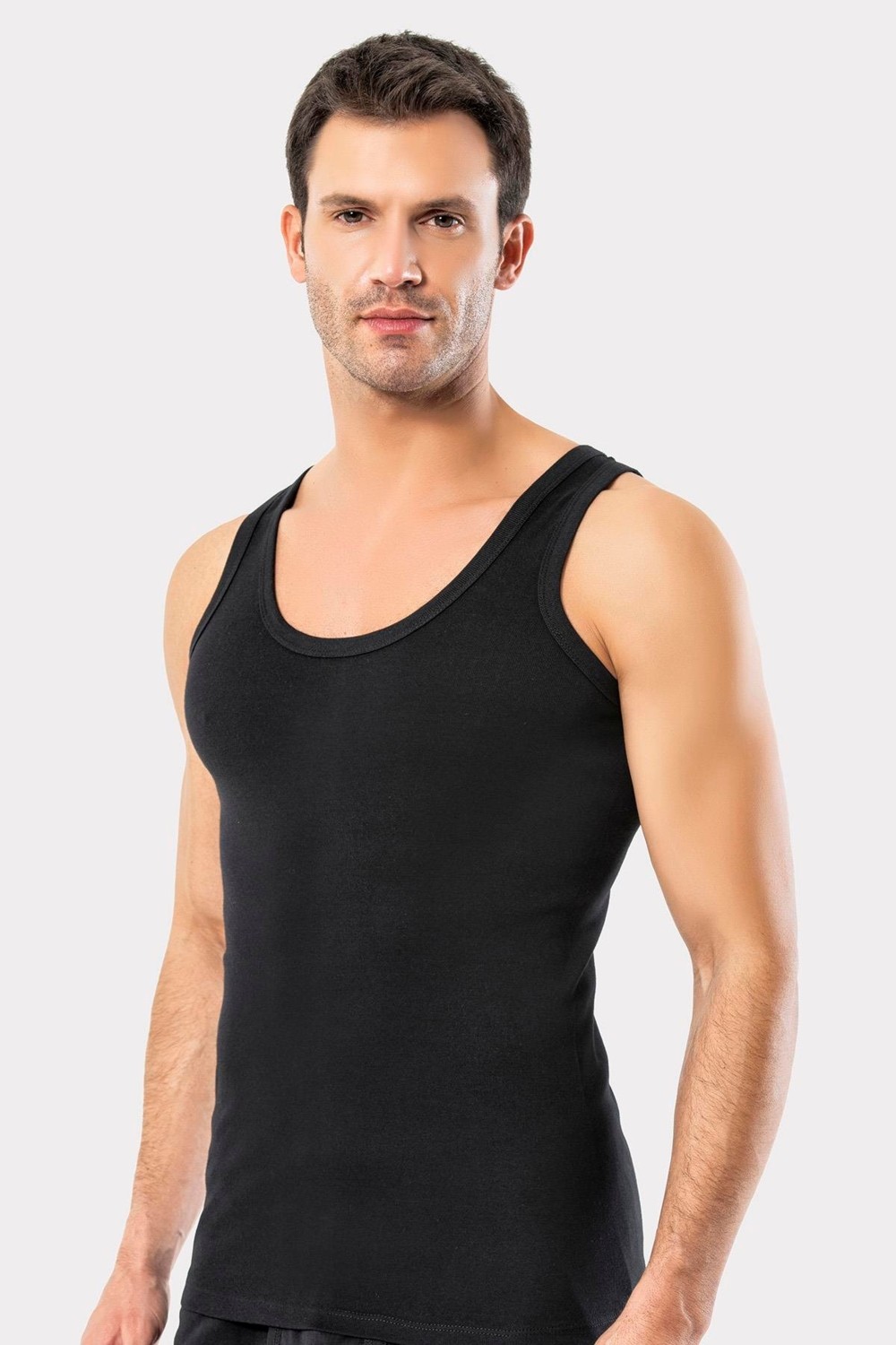 Erdem İç Giyim Erdem Siyah Ribana Atlet 1110 görsel 5