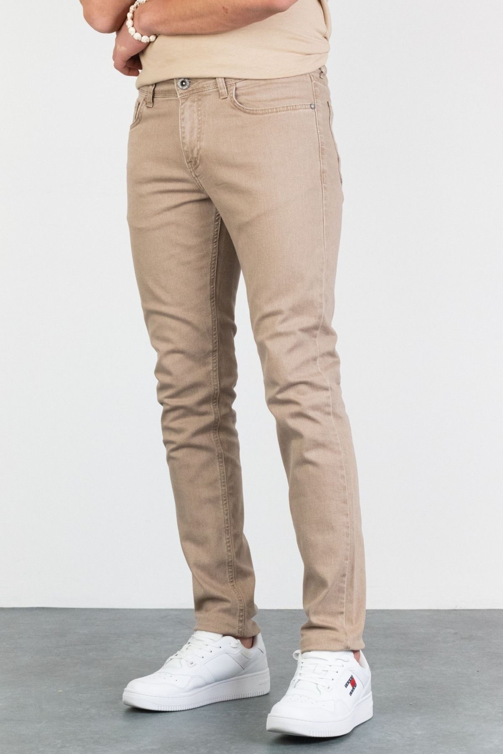 Halat's Erkek Robert Petrol Yeşili Taşlamalı Slim Fit Likralı Jean Kot Pantolon