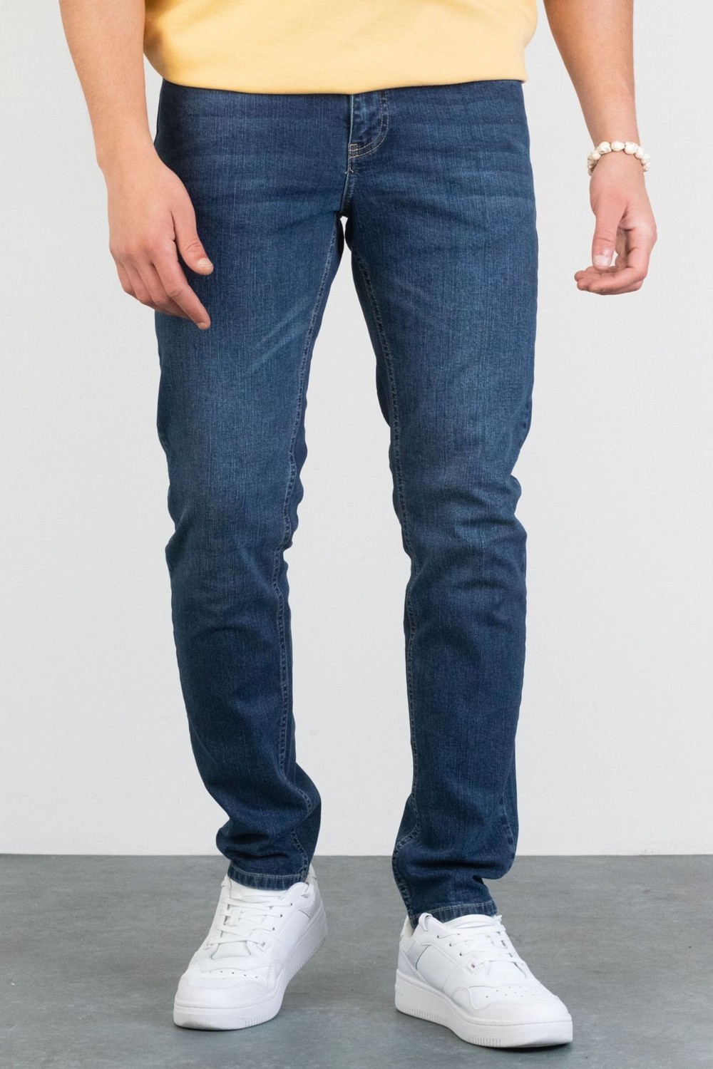 Halat's Erkek Robert Petrol Yeşili Taşlamalı Slim Fit Likralı Jean Kot Pantolon