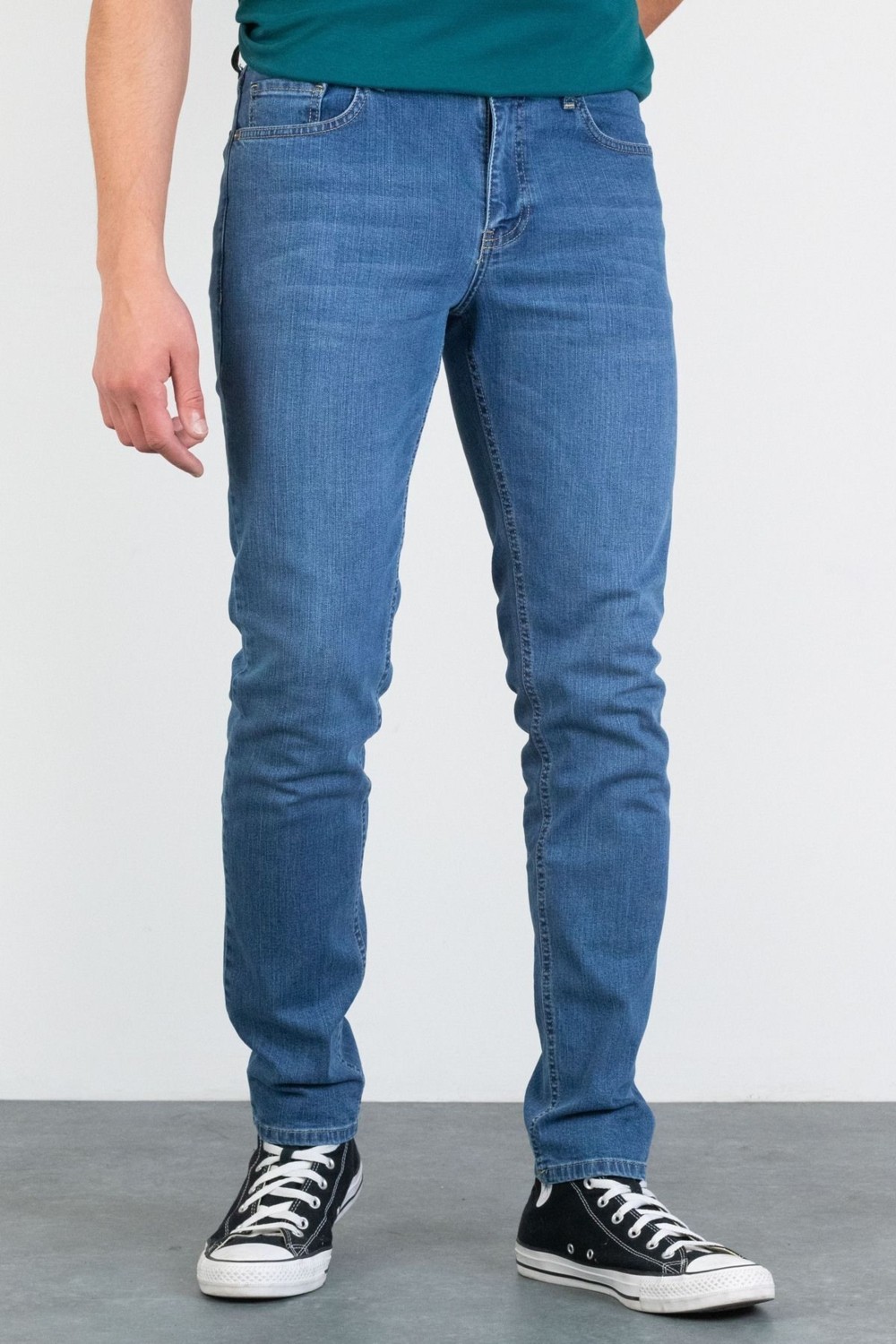 Halat's Erkek Robert Petrol Yeşili Taşlamalı Slim Fit Likralı Jean Kot Pantolon