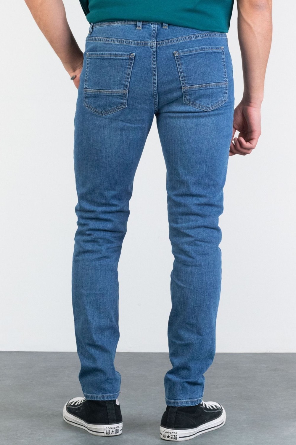 Halat's Erkek Robert Petrol Yeşili Taşlamalı Slim Fit Likralı Jean Kot Pantolon görsel 6