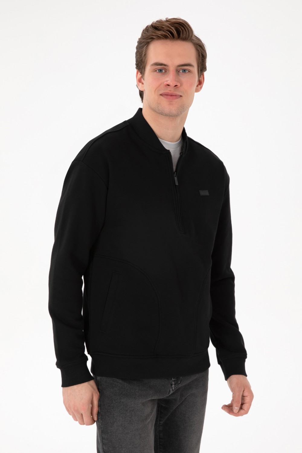 U.S. Polo Assn. Erkek Açık Haki Sweatshirt 50293380-VR183