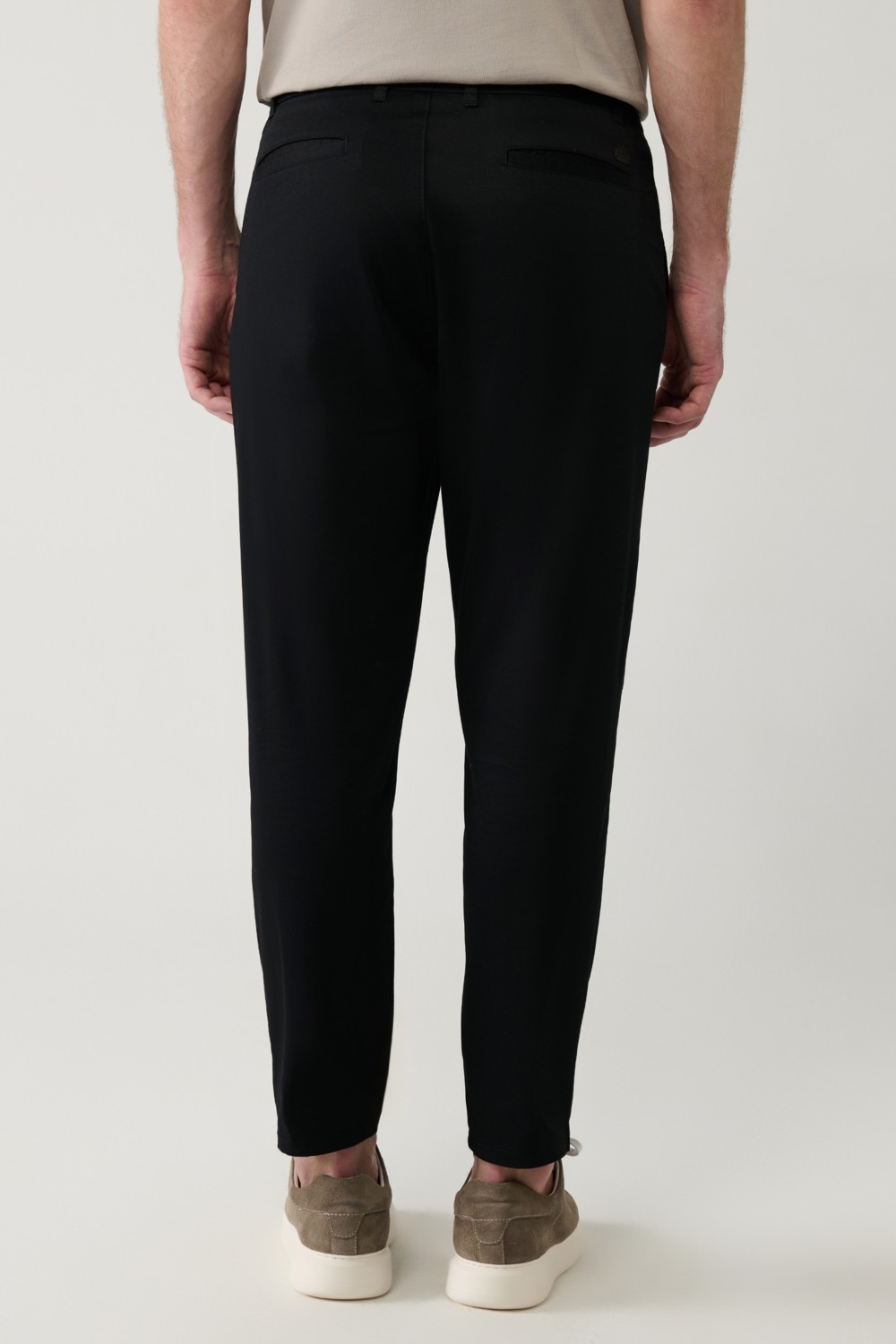 AVVA Erkek Siyah Pamuklu Klasik Bel Relaxed Fit Pantolon A41Y3037 görsel 4