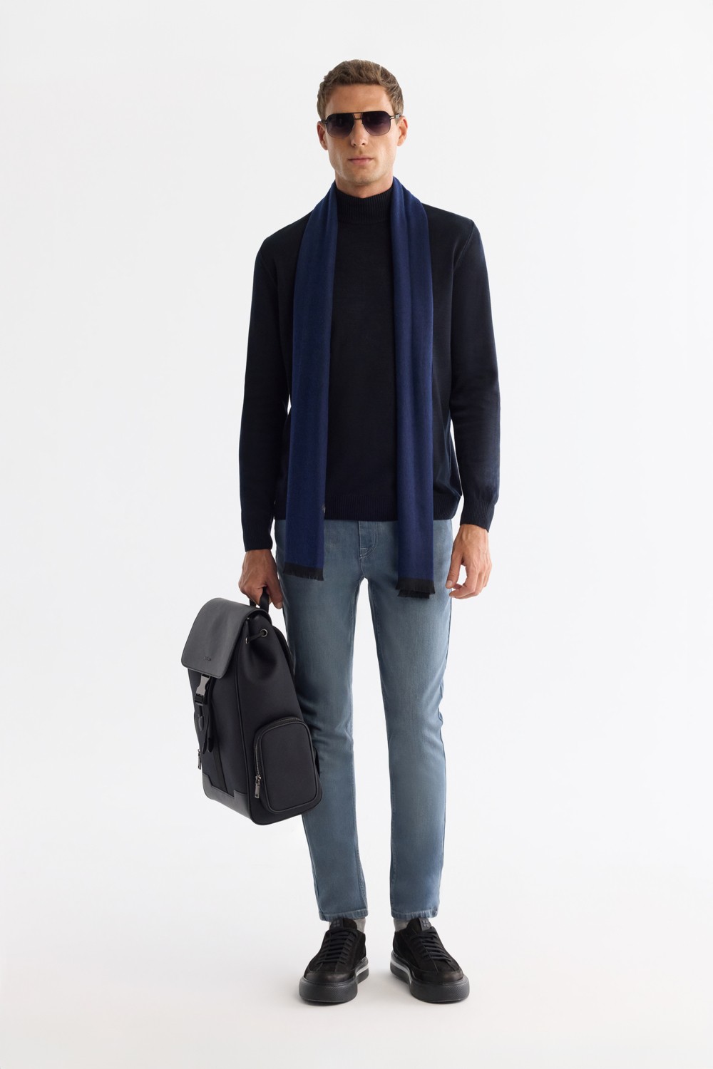 AVVA Erkek Mavi Klasik Bel Eskitme Yıkamalı Elastan Berlin Slim Fit Jean Pantolon A42Y3505