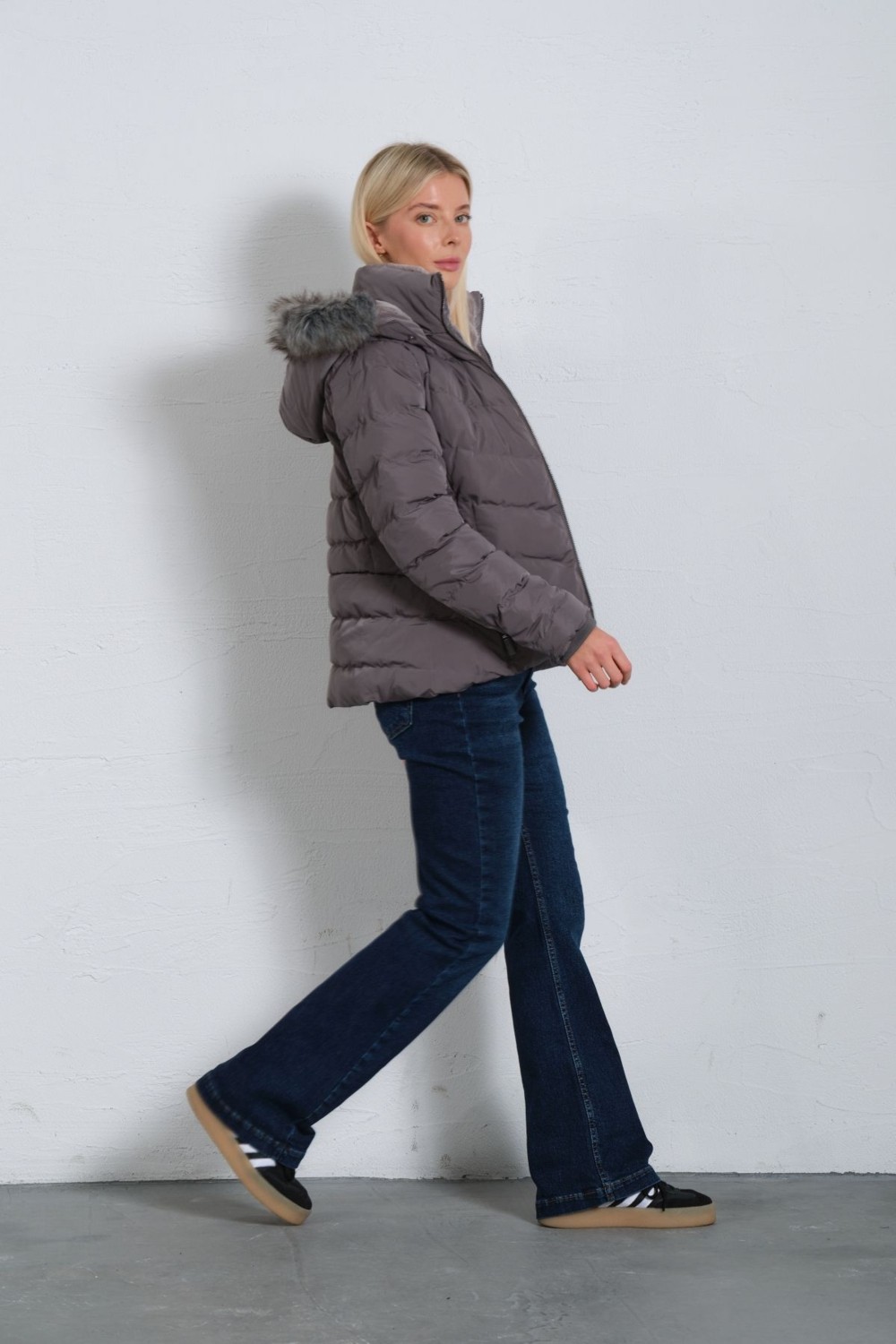 Domoda Yüksek Bel Kot, Ispanyol Paça Esnek Denim Kumaş Kadın Fit And Flare Jean Pantolon @flares görsel 4