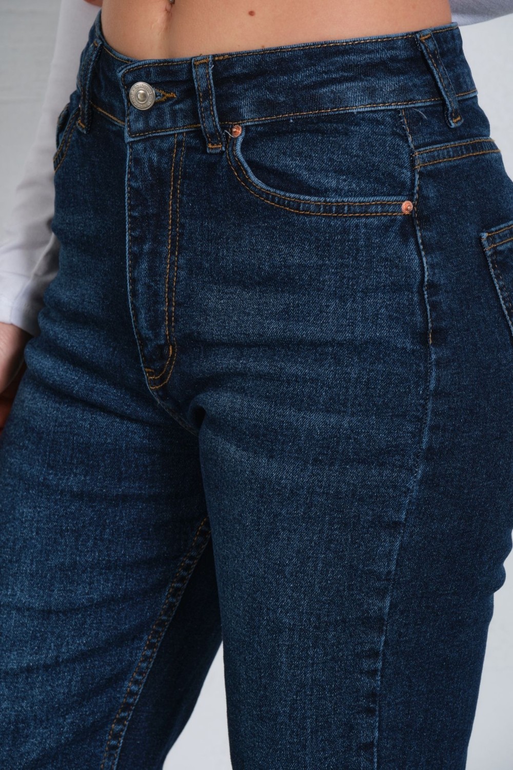 Domoda Yüksek Bel Kot, Ispanyol Paça Esnek Denim Kumaş Kadın Fit And Flare Jean Pantolon @flares görsel 5