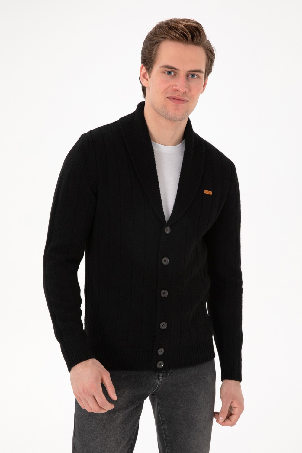 U.S. Polo Assn. Erkek Siyah Triko Hırka 50297061-VR046