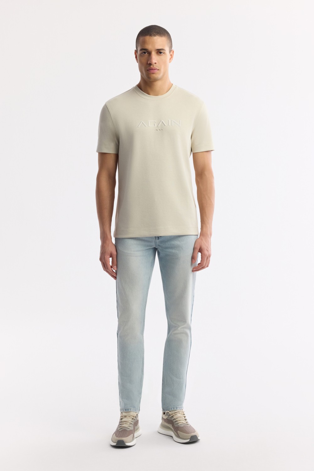 AVVA Erkek Açık Mavi Klasik Bel Pamuklu Eskitme Yıkamalı Berlin Slim Fit Jean Pantolon A51Y3525
