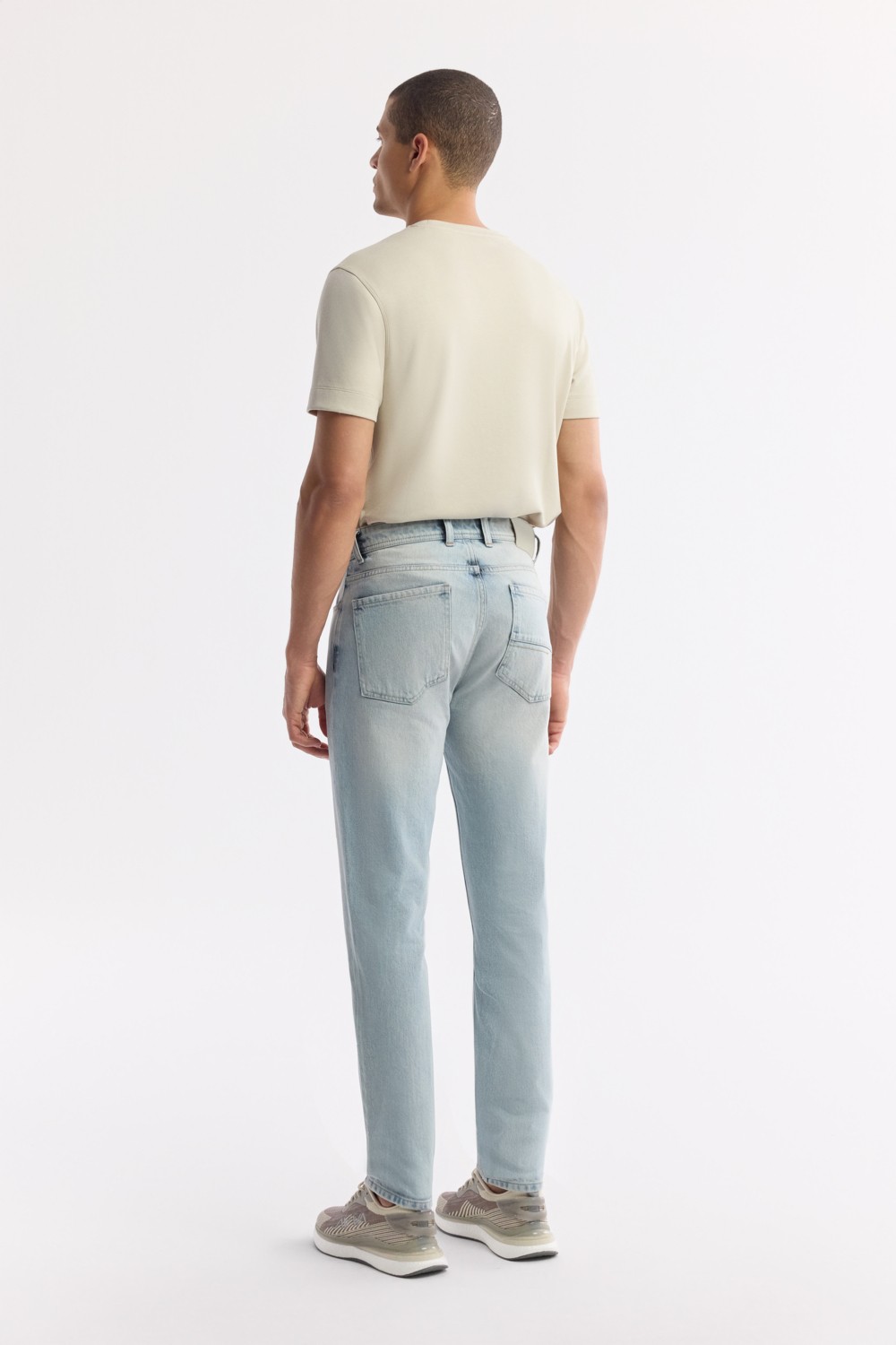 AVVA Erkek Açık Mavi Klasik Bel Pamuklu Eskitme Yıkamalı Berlin Slim Fit Jean Pantolon A51Y3525 görsel 3