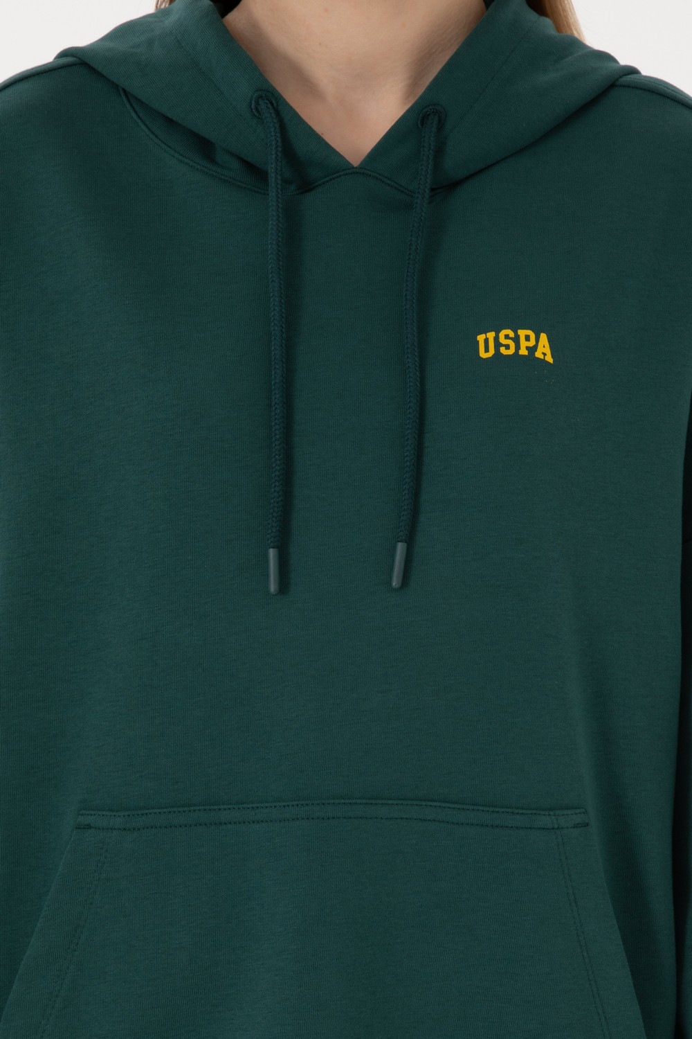 U.S. Polo Assn. Kadın Pudra Kapüşonlu Basic Sweatshirt 50297324-VR042 görsel 6
