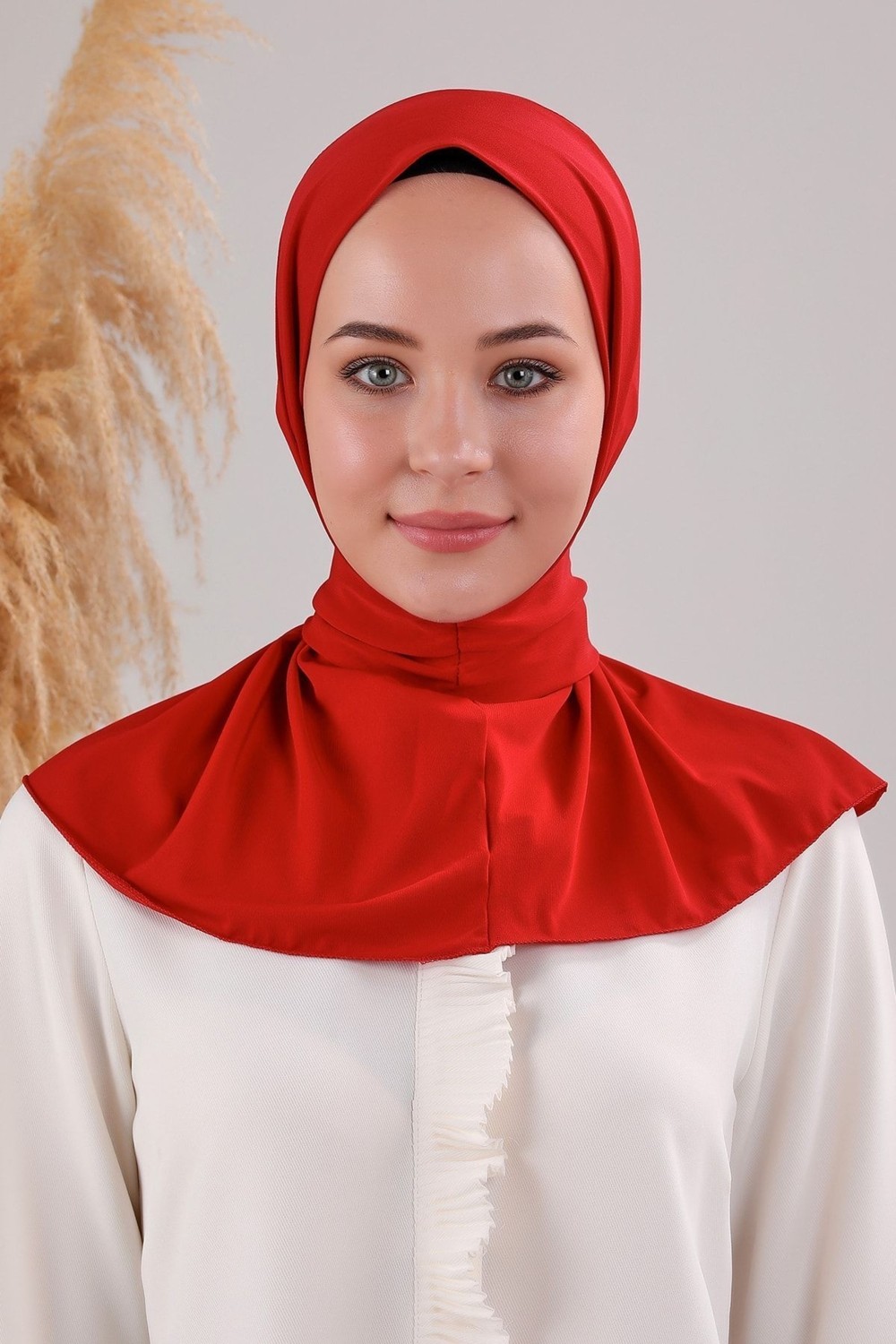 Melodi Scarf Kadın Tesettür Pratik Çıtçıtlı Sandy Fular Hazır Deniz Havuz Uyumlu Bone Siyah görsel 5