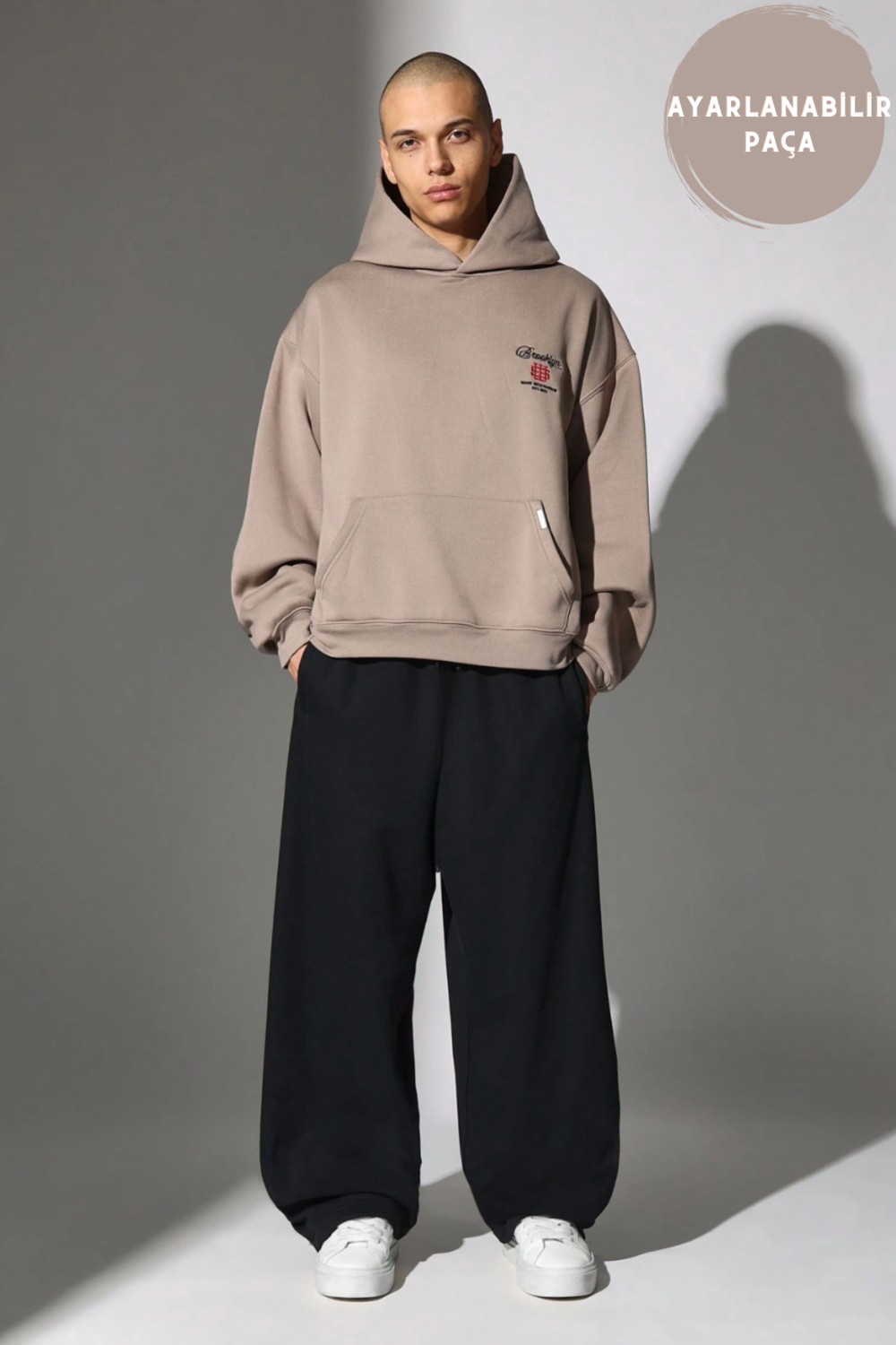 BSBSPOR Ultra Bol Tarz Baggy Eşofman Altı Ayarlanabilir Paçalı Ister Düz Ister Jogger Paça görsel 4