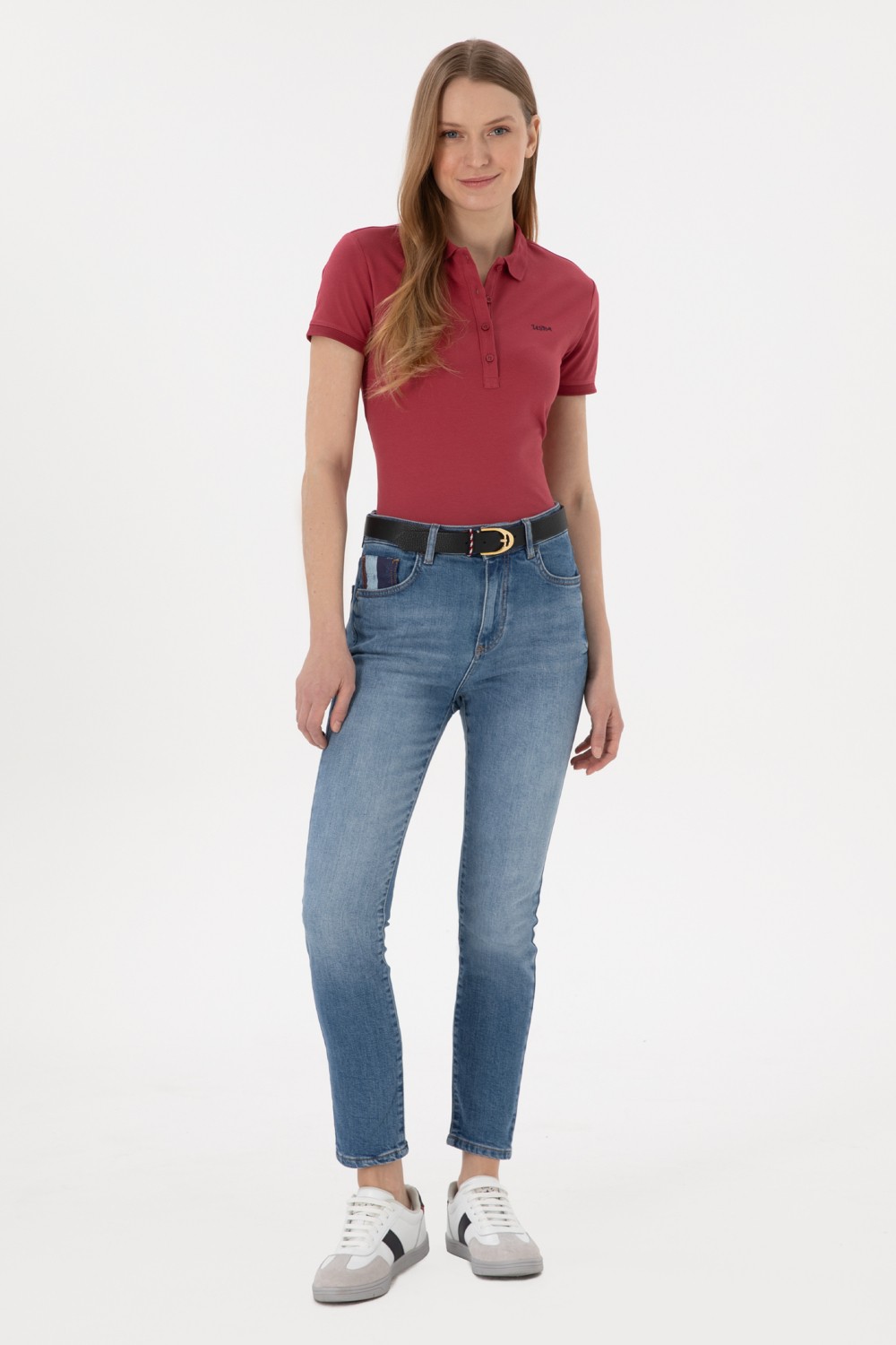 U.S. Polo Assn. Kadın Mavi Slim High Waist Fit Jean Pantolon 50266283-DN0022