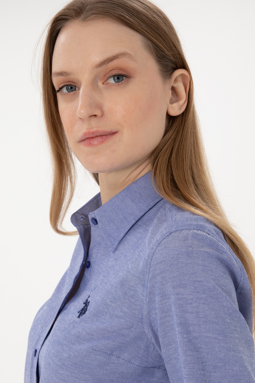 U.S. Polo Assn. Kadın Fuşya Gömlek Basic 50297002-VR023 görsel 2