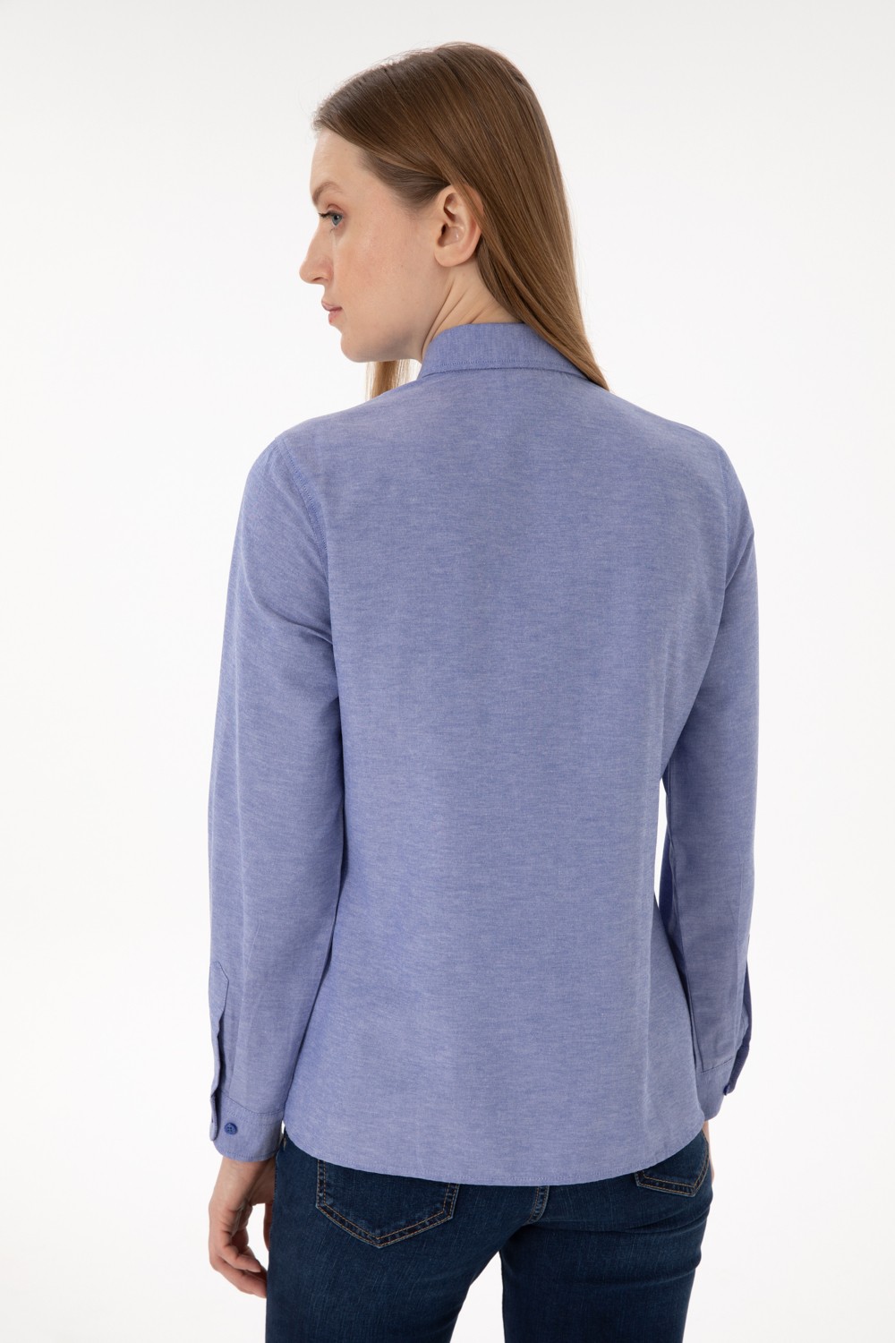 U.S. Polo Assn. Kadın Fuşya Gömlek Basic 50297002-VR023 görsel 5