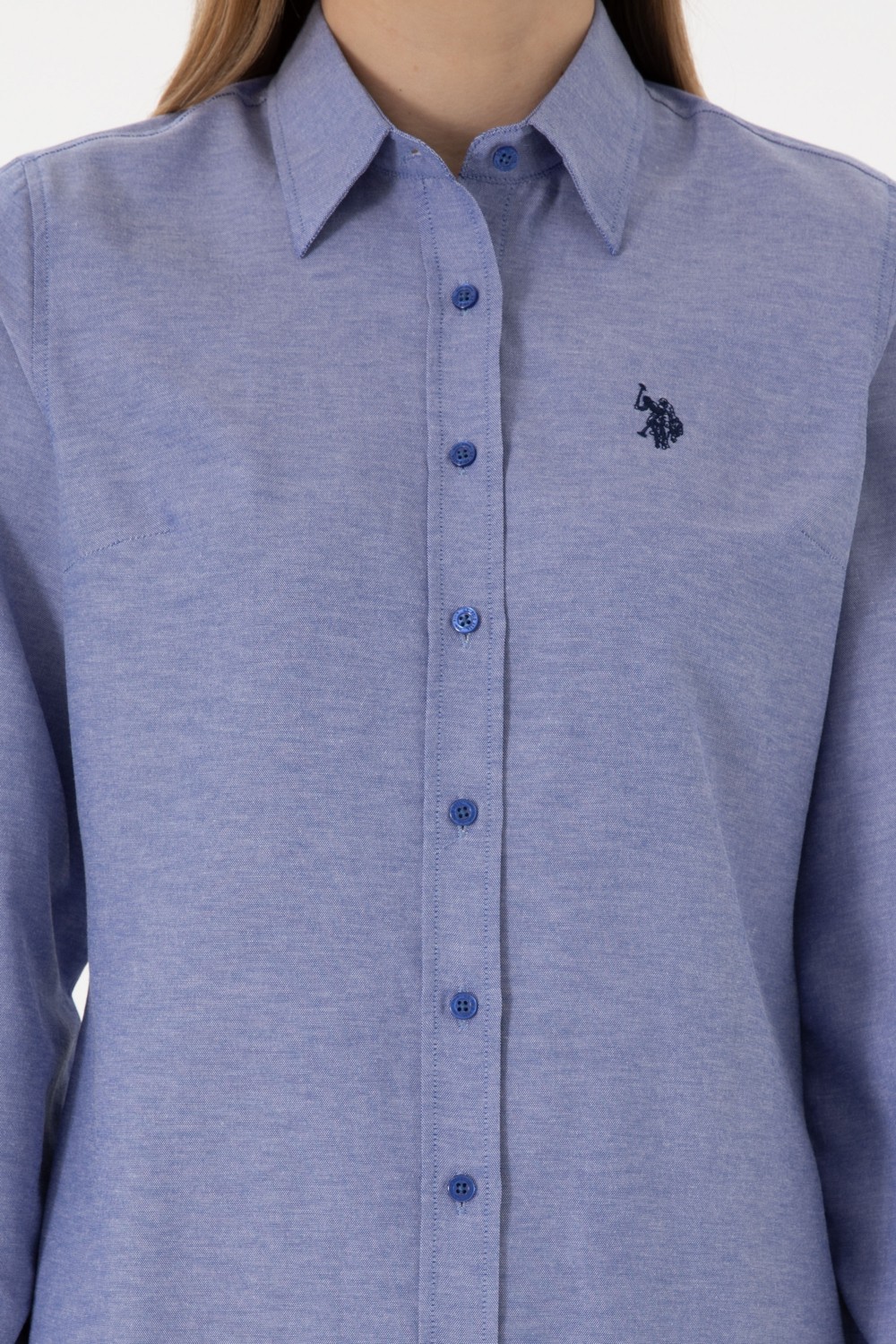 U.S. Polo Assn. Kadın Fuşya Gömlek Basic 50297002-VR023 görsel 6