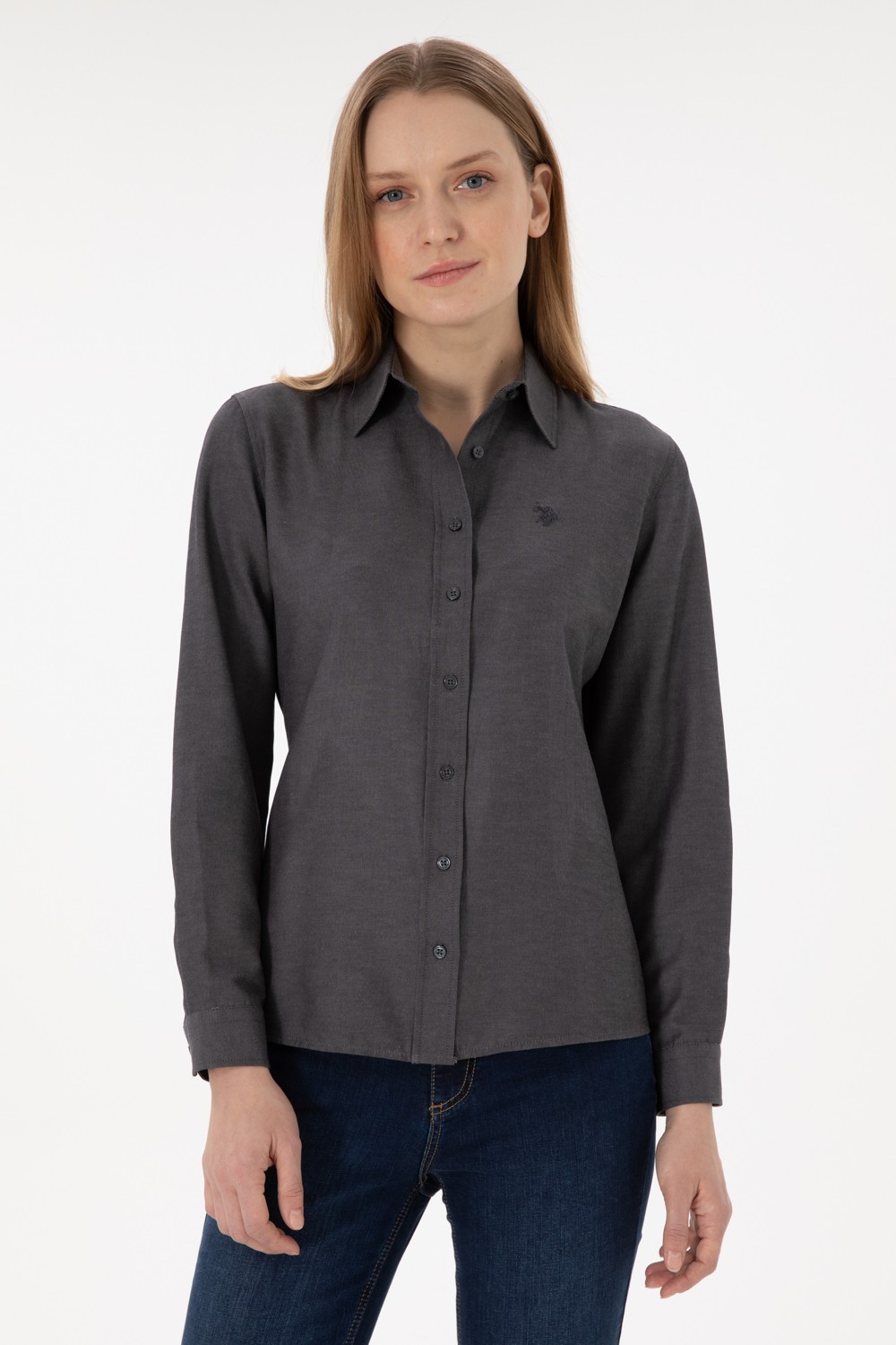 U.S. Polo Assn. Kadın Fuşya Gömlek Basic 50297002-VR023 görsel 8