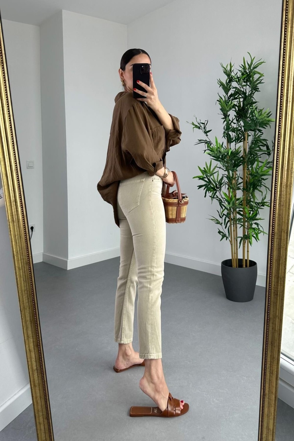 ByCukurovaFrango Mona Beyaz Mom Jean Kadın Boyfriend Yüksek Bel Likralı Kot Pantolon görsel 2