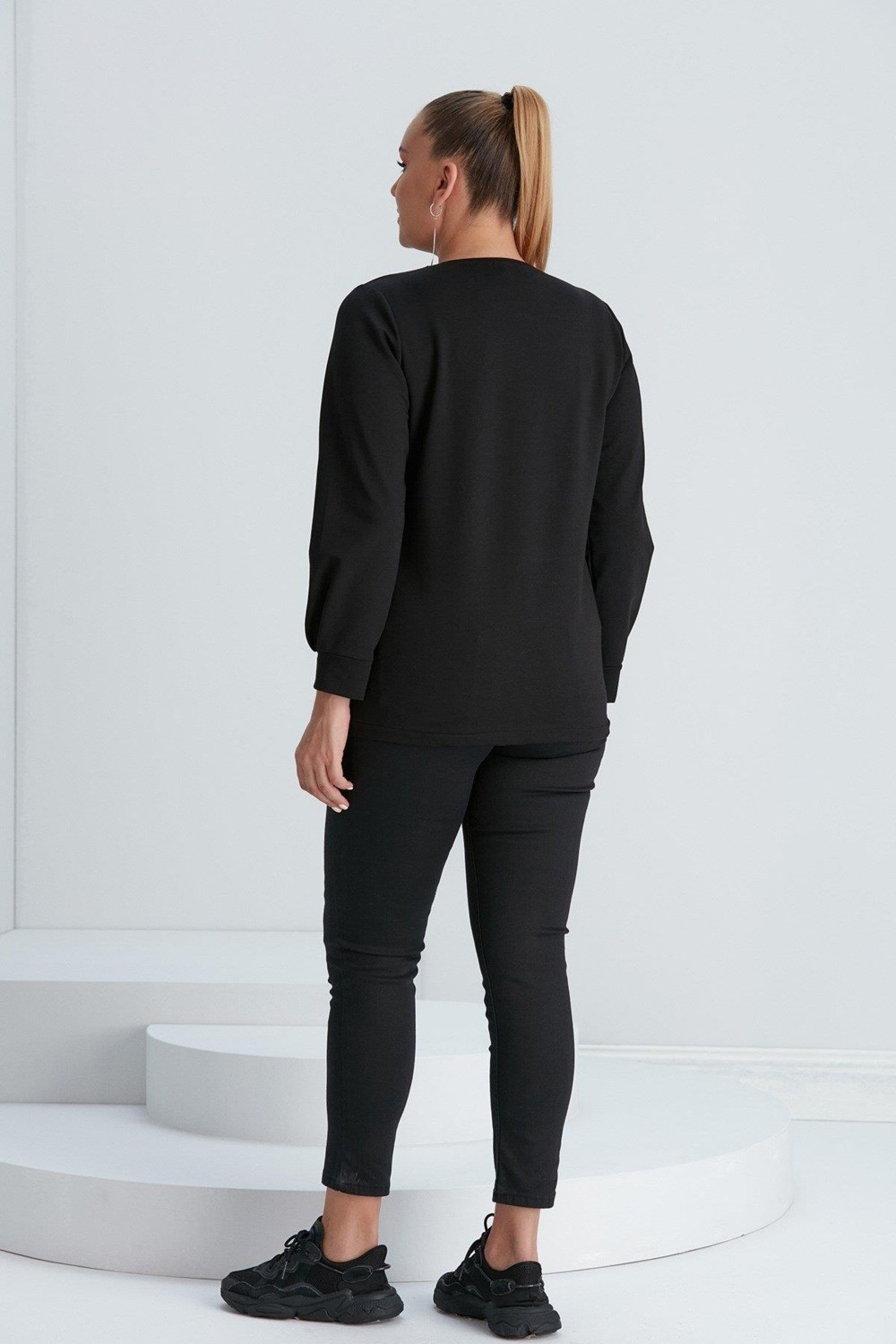 Imagine Giyim Eteği Halka Detaylı Büyük Beden Sweatshirt görsel 8