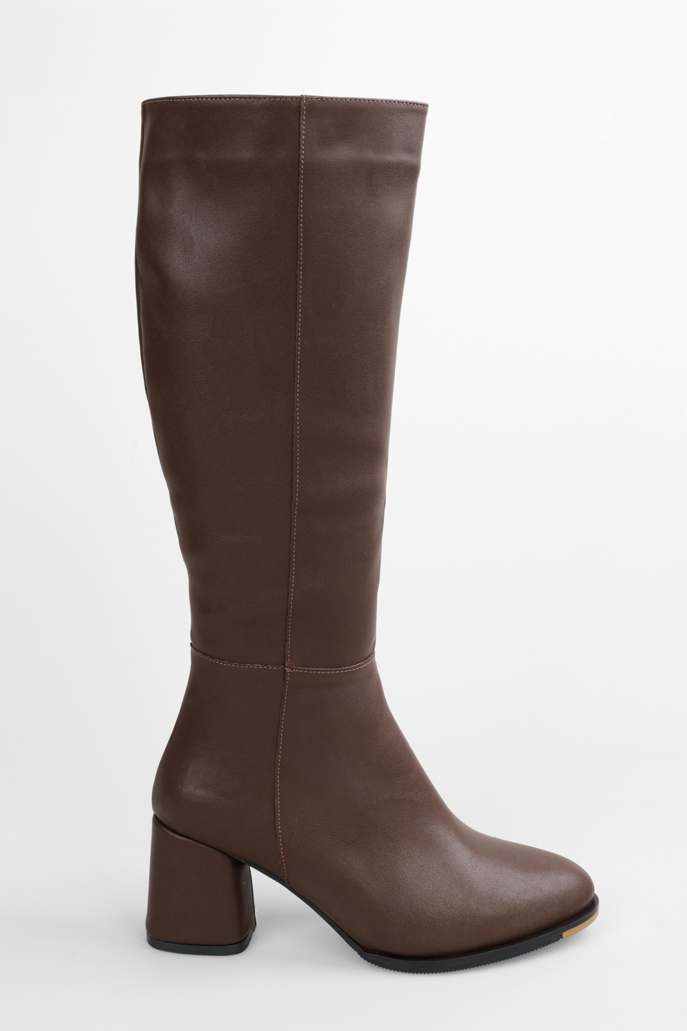 Shoeberry Kadın Kiella Kahve Cilt Topuklu Çizme görsel 2