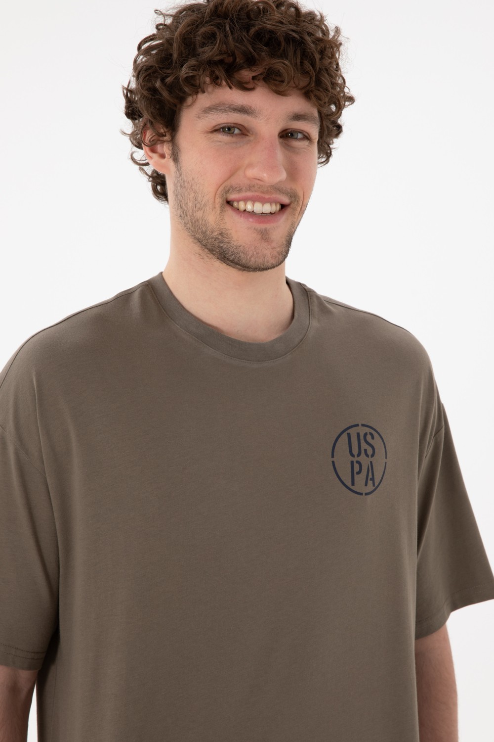 U.S. Polo Assn. Erkek Oversize Fit Bisiklet Yaka Siyah Tişört 50305904-VR046 görsel 3