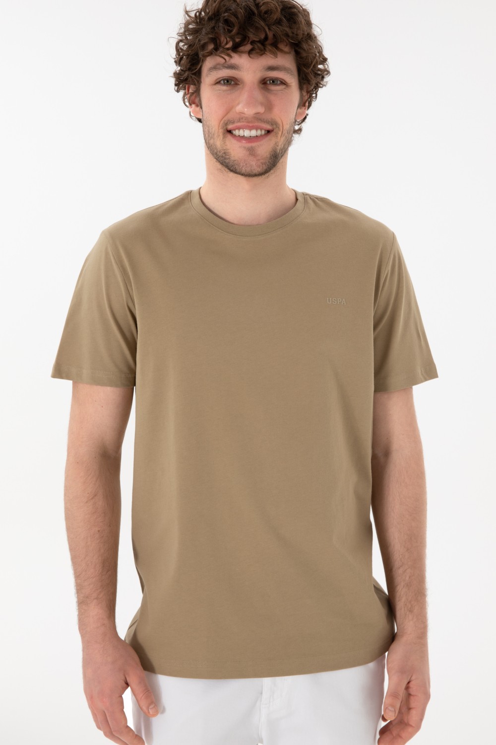 U.S. Polo Assn. Erkek Regular Fit Bisiklet Yaka Mint Basic Tişört 50305928-VR090 görsel 4