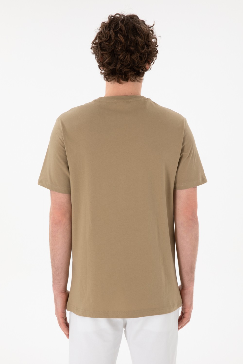 U.S. Polo Assn. Erkek Regular Fit Bisiklet Yaka Mint Basic Tişört 50305928-VR090 görsel 6
