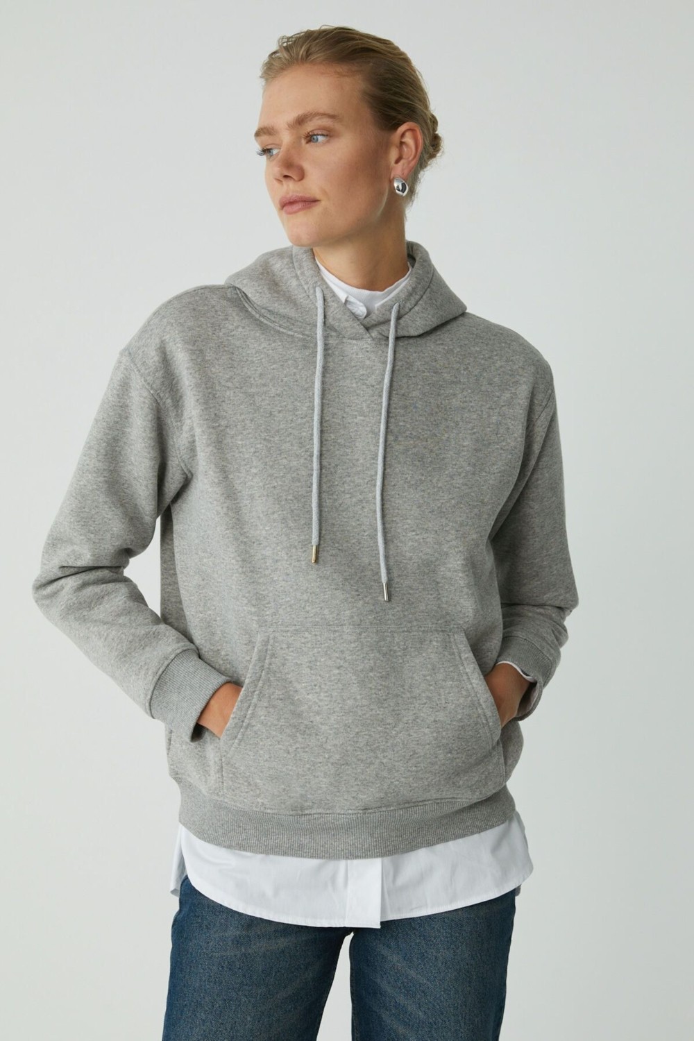 Ethiquet Abelia Kadın Içi Polarlı Yumuşacık Kalın Kumaşlı Kapüşonlu Comfort Fit Siyah Sweatshirt