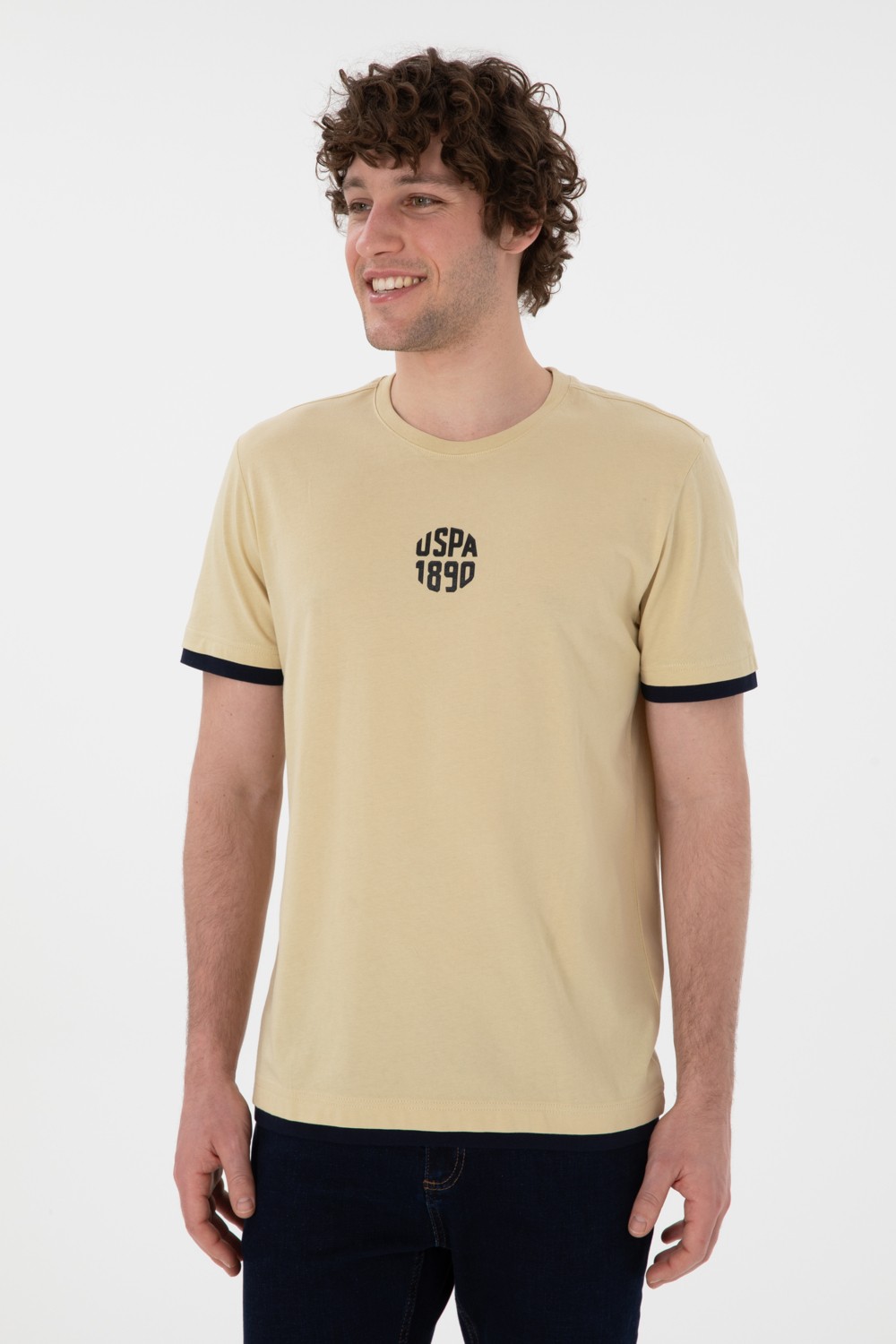 U.S. Polo Assn. Erkek Regular Fit Bisiklet Yaka Lacivert Tişört 50306900-VR033 görsel 3