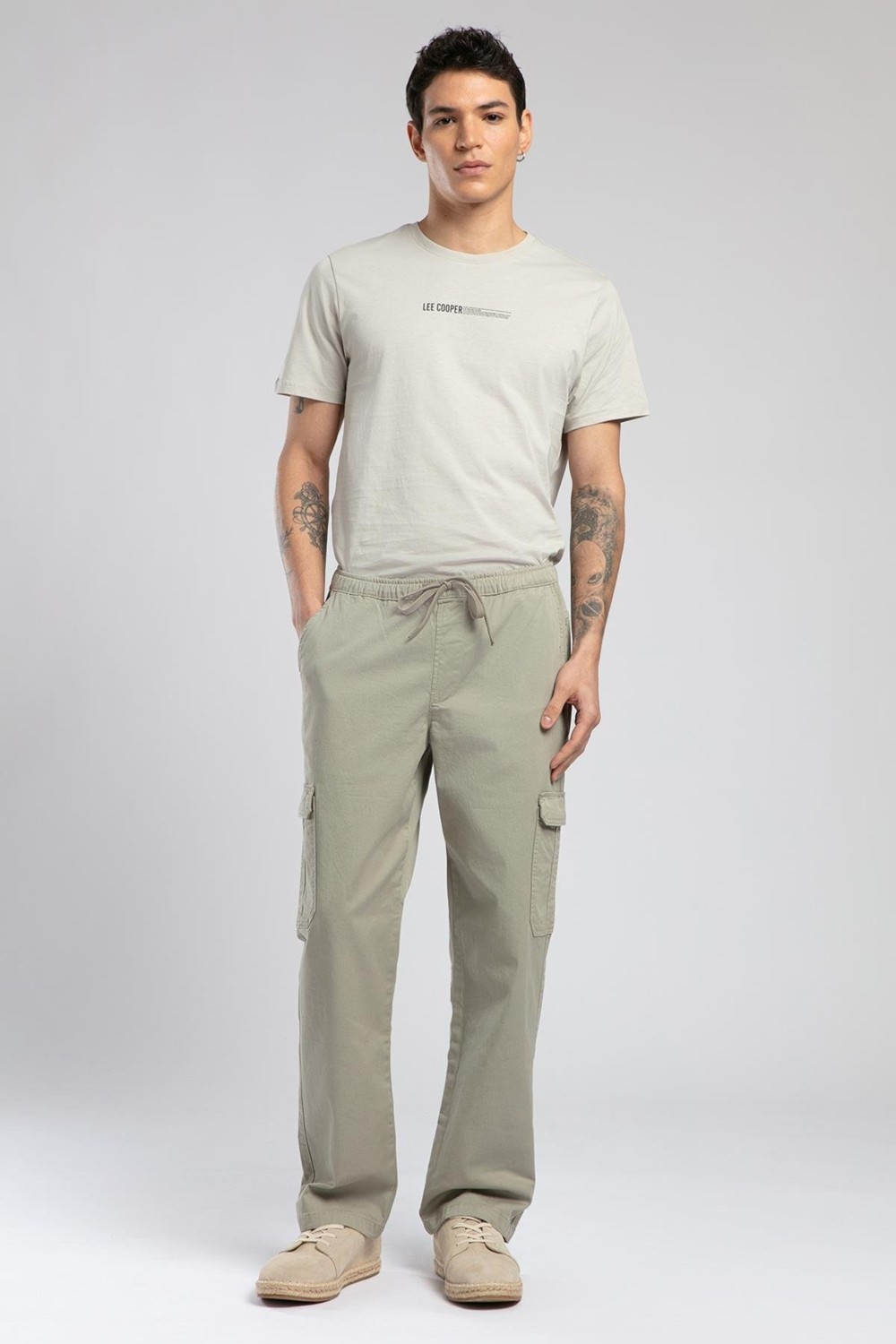 Lee Cooper Jogger Cargo Normal Bel Rahat Kesim Bilekte Lastikli Paça Siyah Erkek Pantolon görsel 5