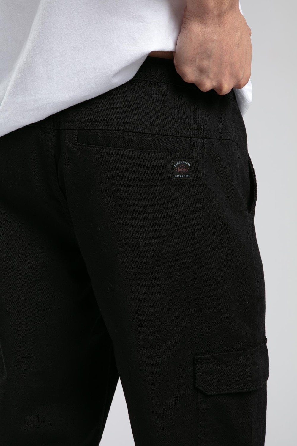 Lee Cooper Jogger Cargo Normal Bel Rahat Kesim Bilekte Lastikli Paça Siyah Erkek Pantolon görsel 4